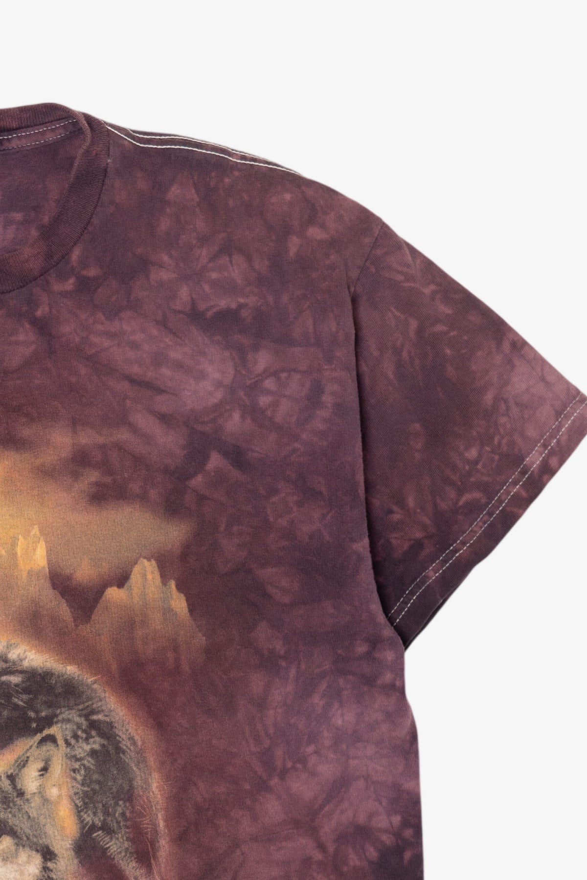 Vintage Purple Tie Dye Wolves T-Shirt (2000s)