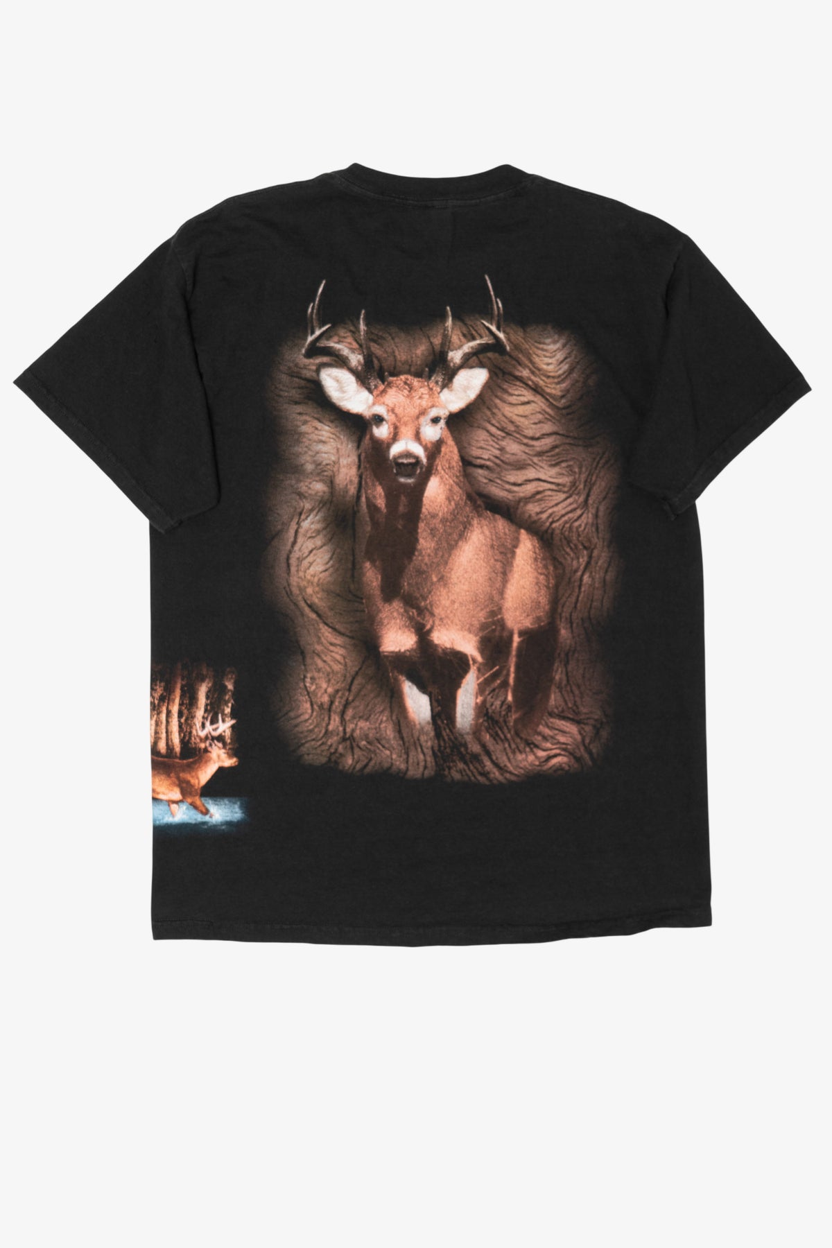 Vintage Whitetail Deer Buck Black T-Shirt (1990s)