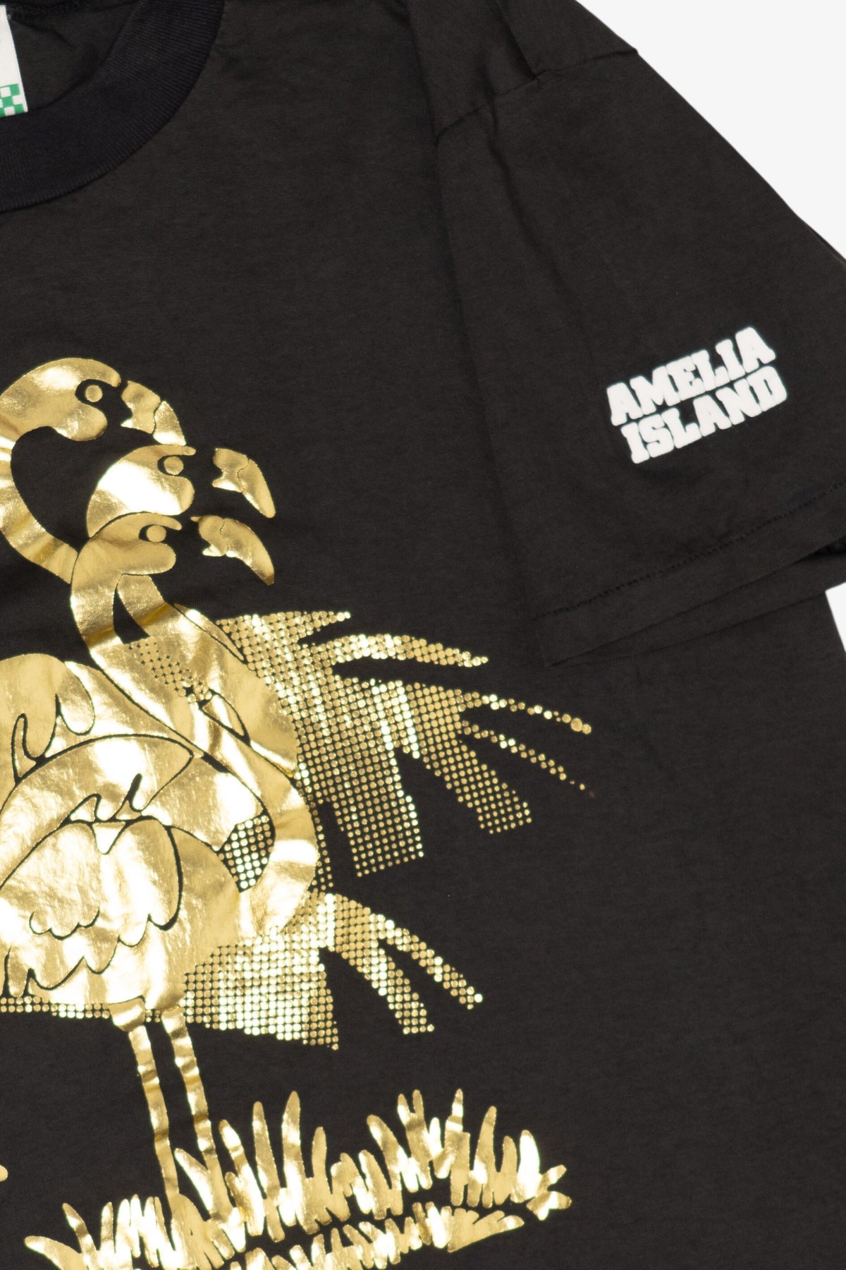 Vintage Gold Toned Flamingos "Amelia Island" T-Shirt (1990s)
