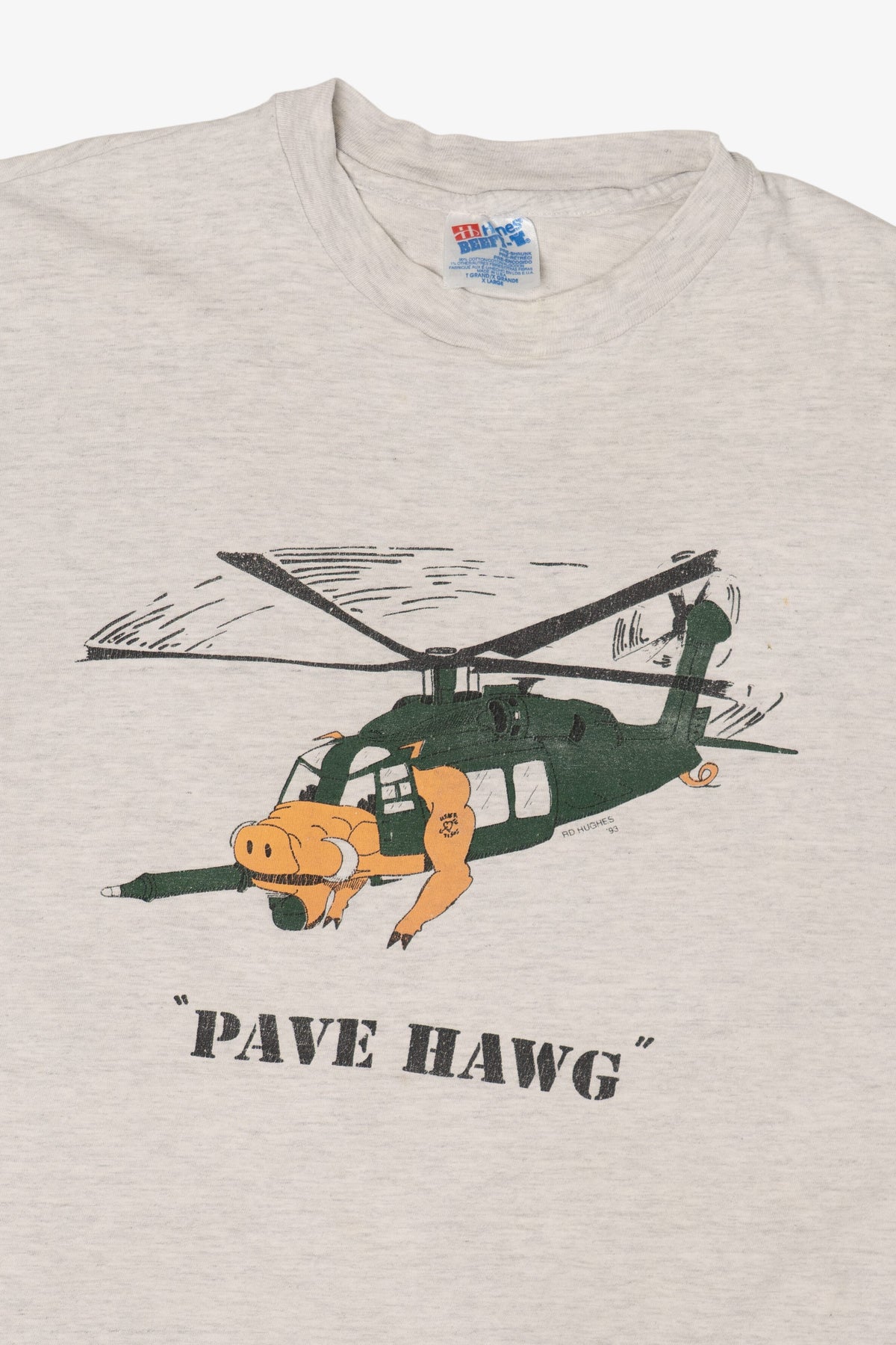 Vintage "Pave Hawg" 71st Special Ops SQ Military Single Stitch T-Shirt (1990s)
