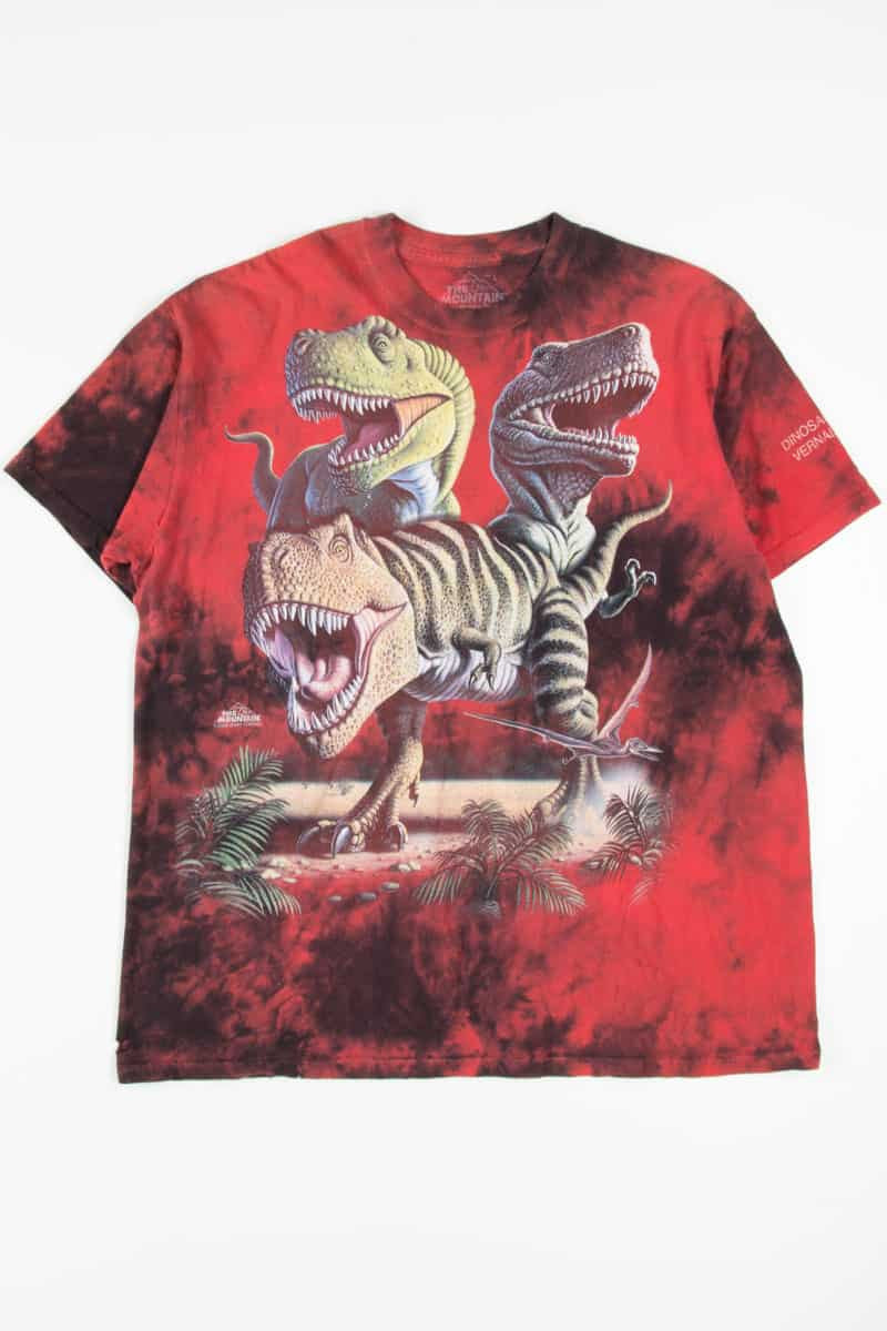 Distressed Dinosaur Land Utah Tie Dye T-Shirt