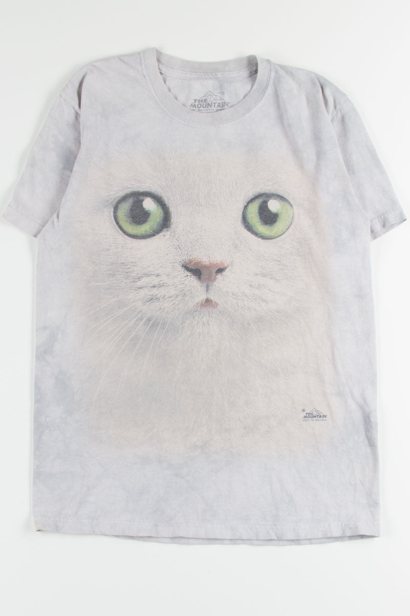 White Kitty Face Tie Dye Tee 1