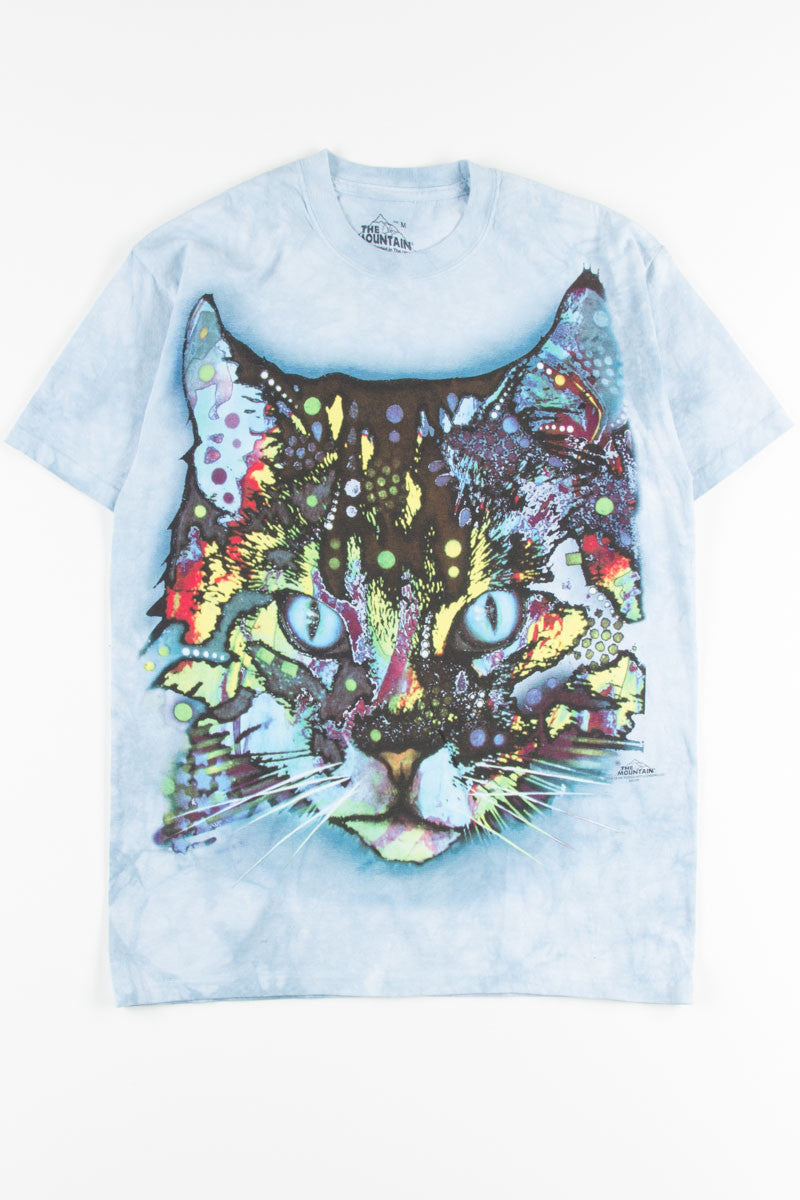 Abstract Cat Tie Dye T-Shirt