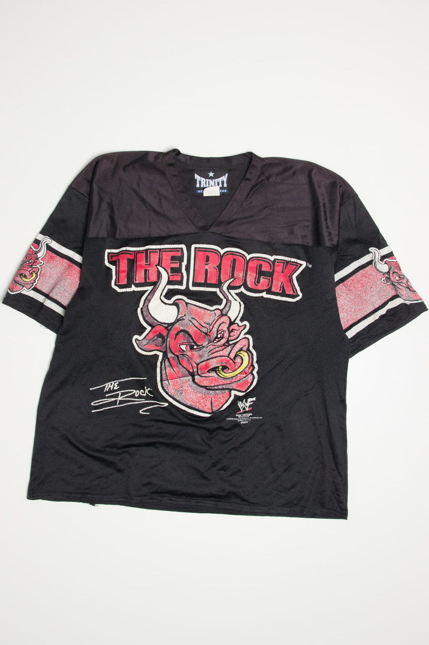 Vintage The Rock WWF Shut Your Mouth Jersey