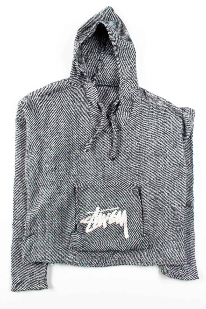 Black Striped Stussy Baja Hoodie