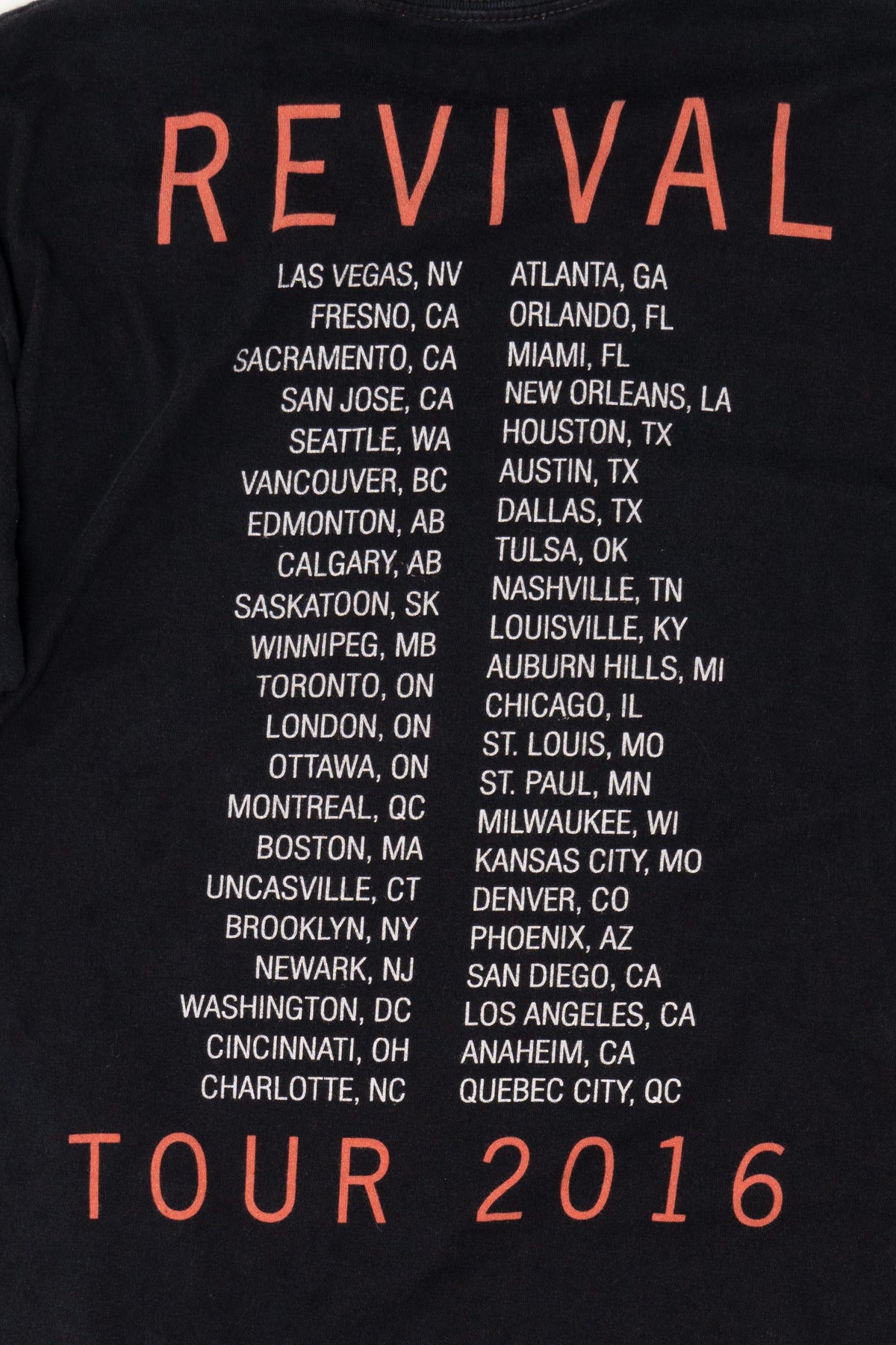 Selena Gomez Revival Tour T-Shirt (2010s)