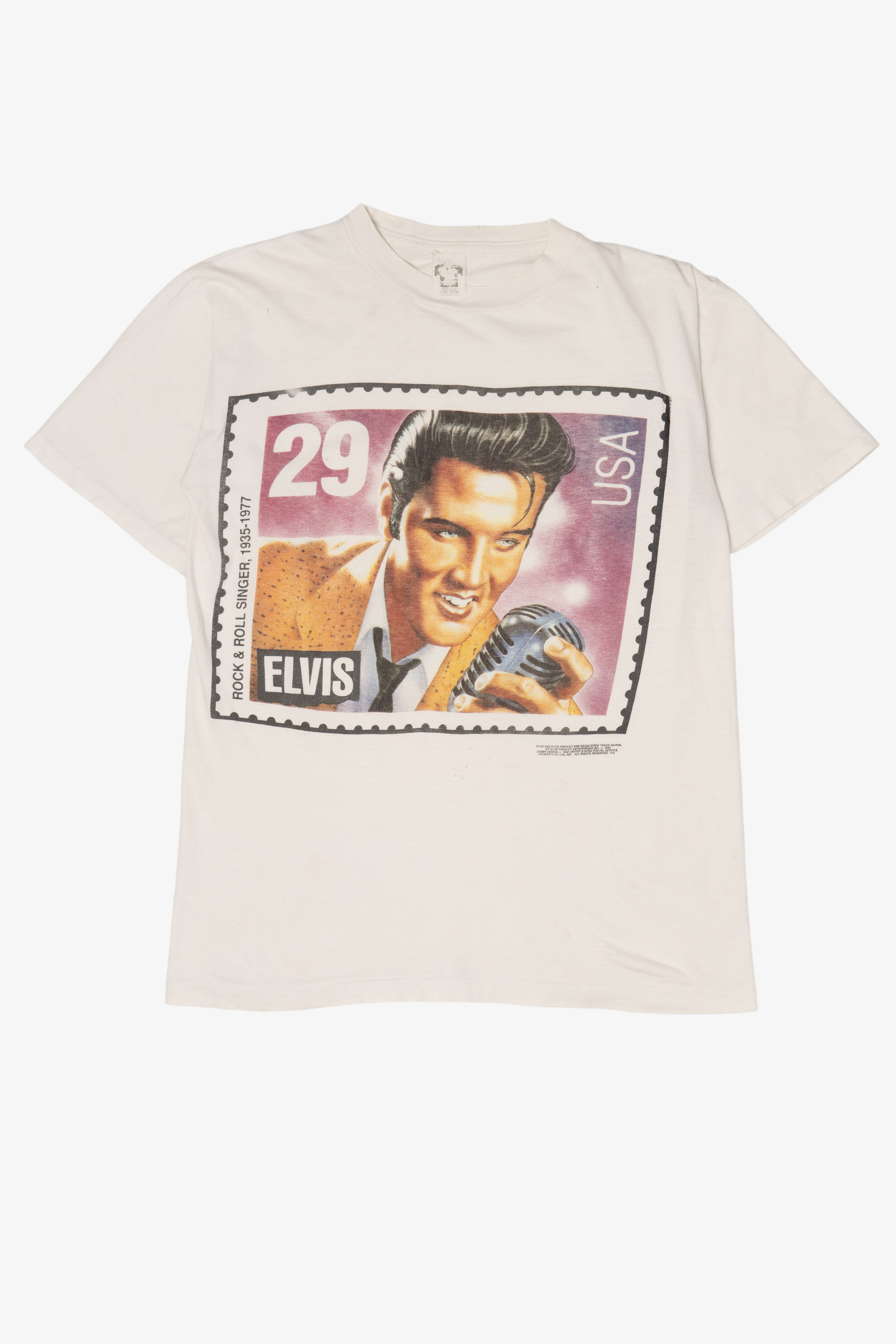 Vintage Elvis Presley Stamp Single Stitch T-Shirt (1990s)