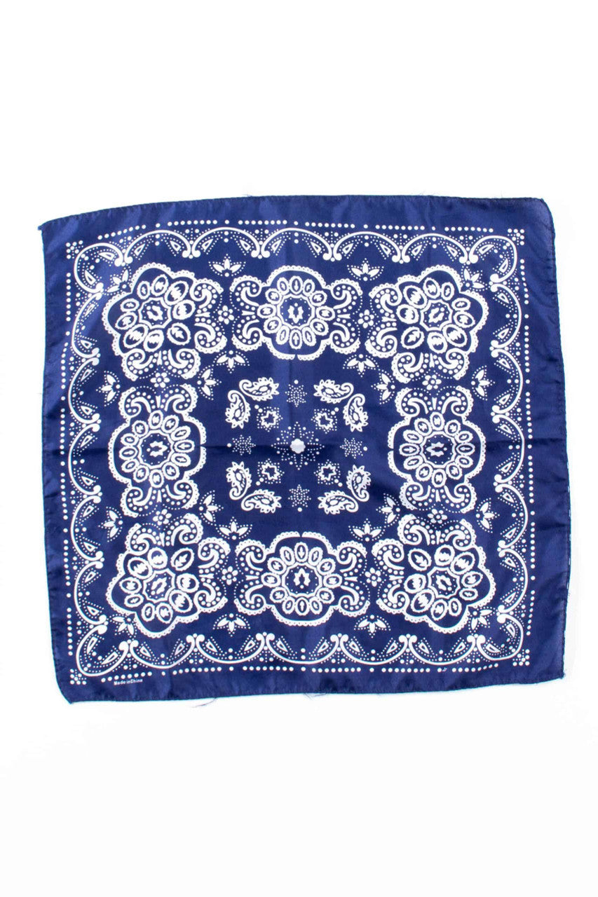Silky Navy Bandana
