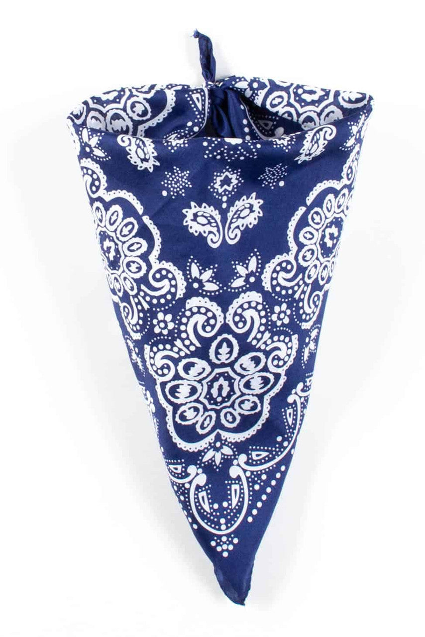 Silky Navy Bandana