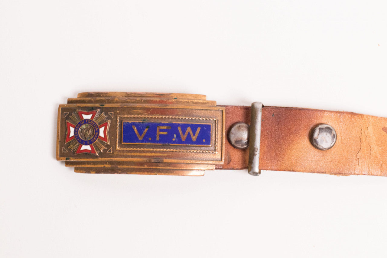 Vintage V.F.W. Champion Leather Belt (1960s)