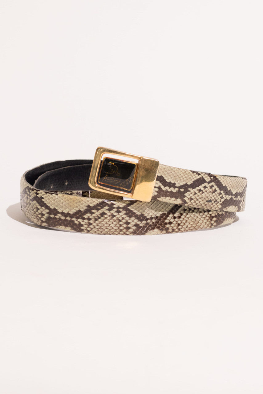Faux Snake Skin Australian Belt