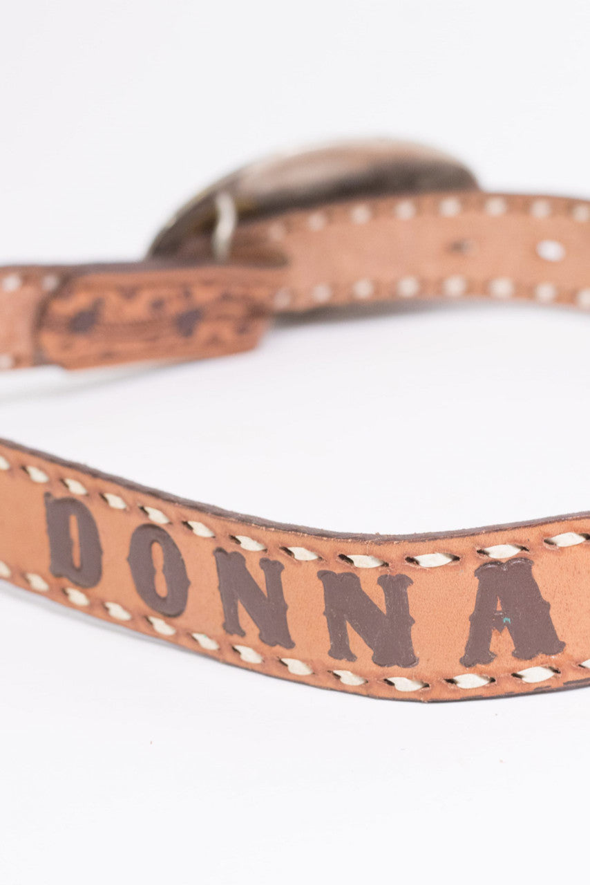 Vintage Hand Engraved Donna Belt Buckle
