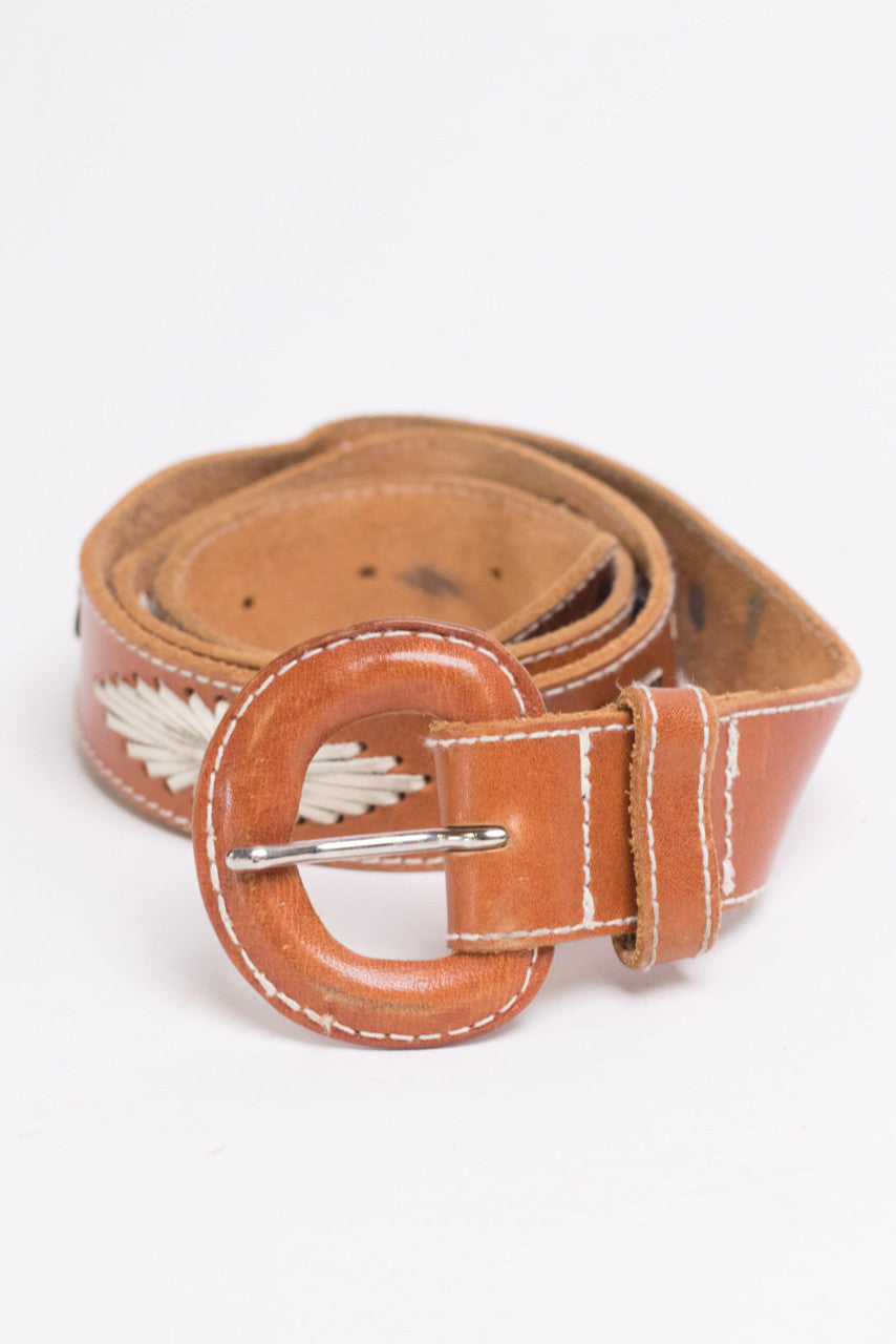 Liz Claiborne Y2K Leather Buckle Belt