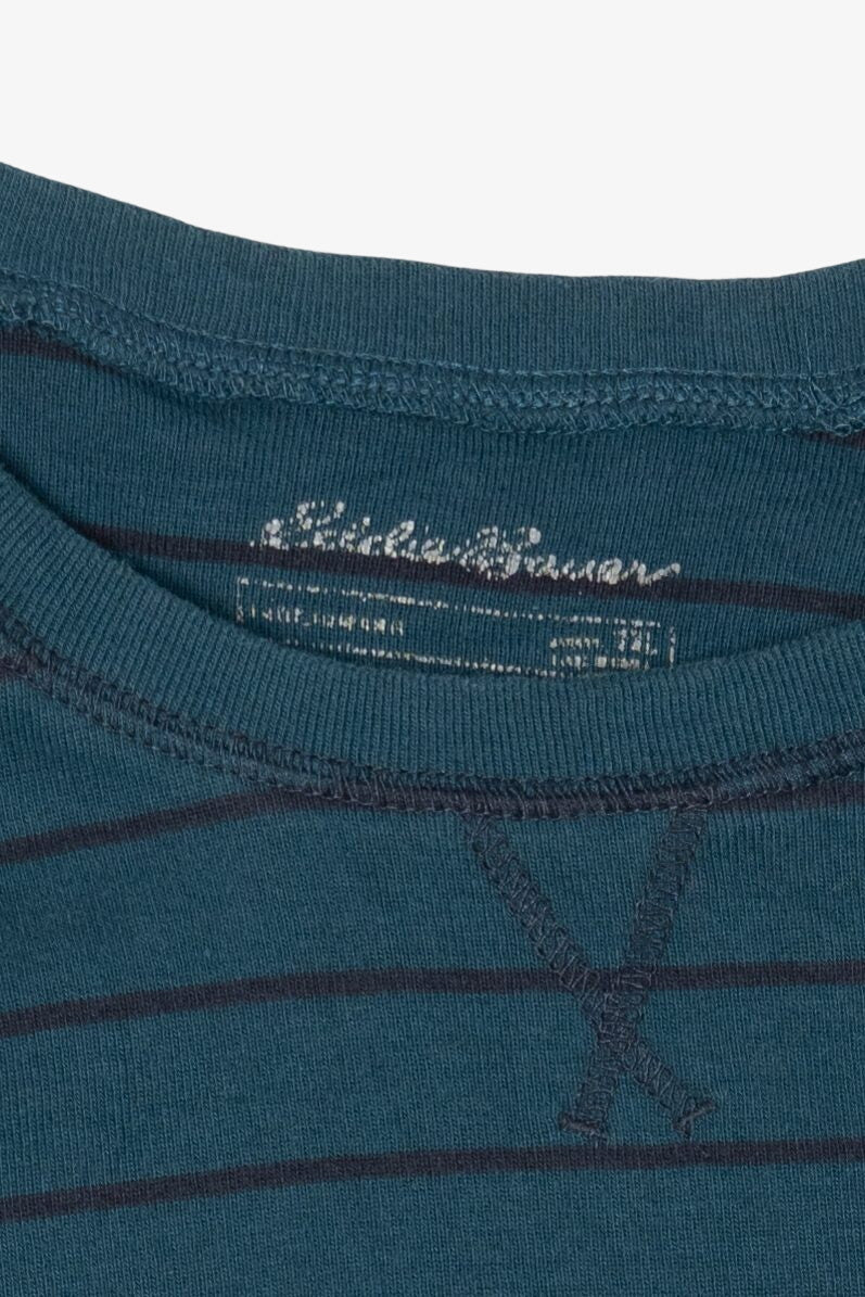 Teal Striped Eddie Bauer Sweatshirt (2000s)
