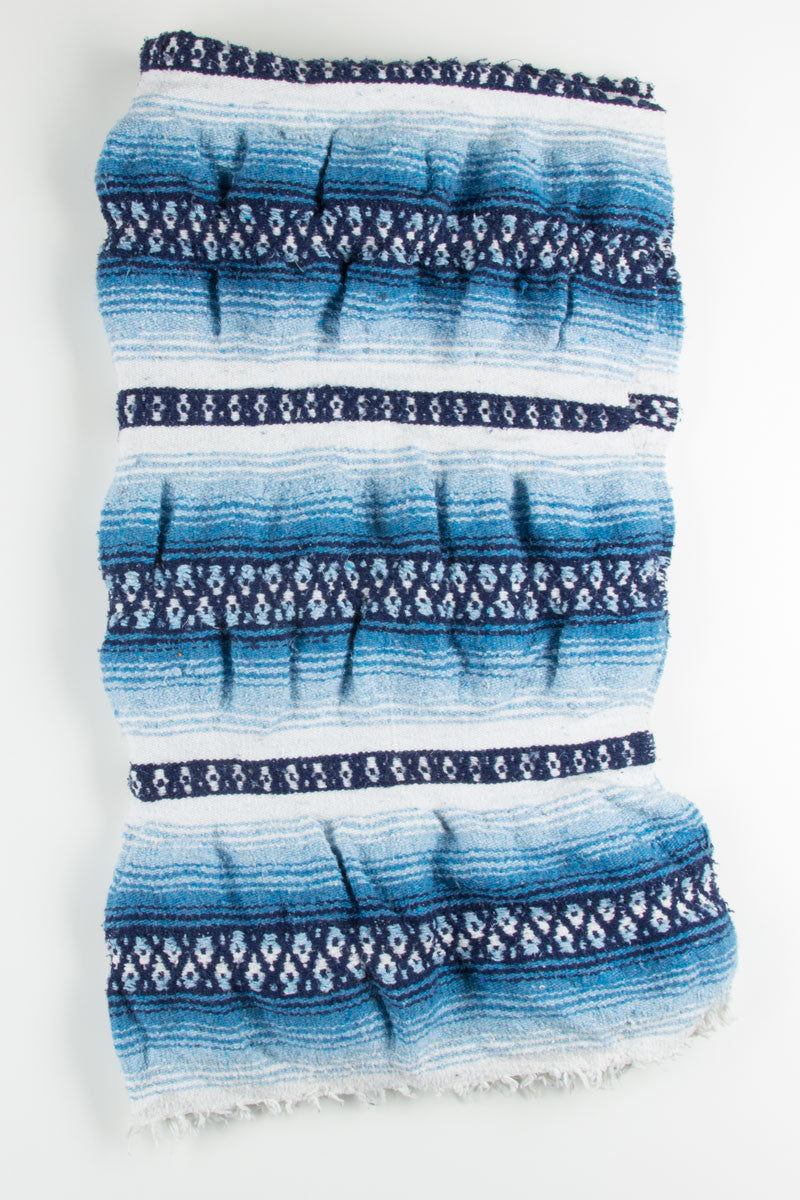 Blue Striped Vintage Baja Blanket