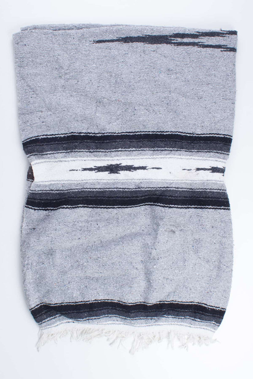 Grey Woven Baja Blanket