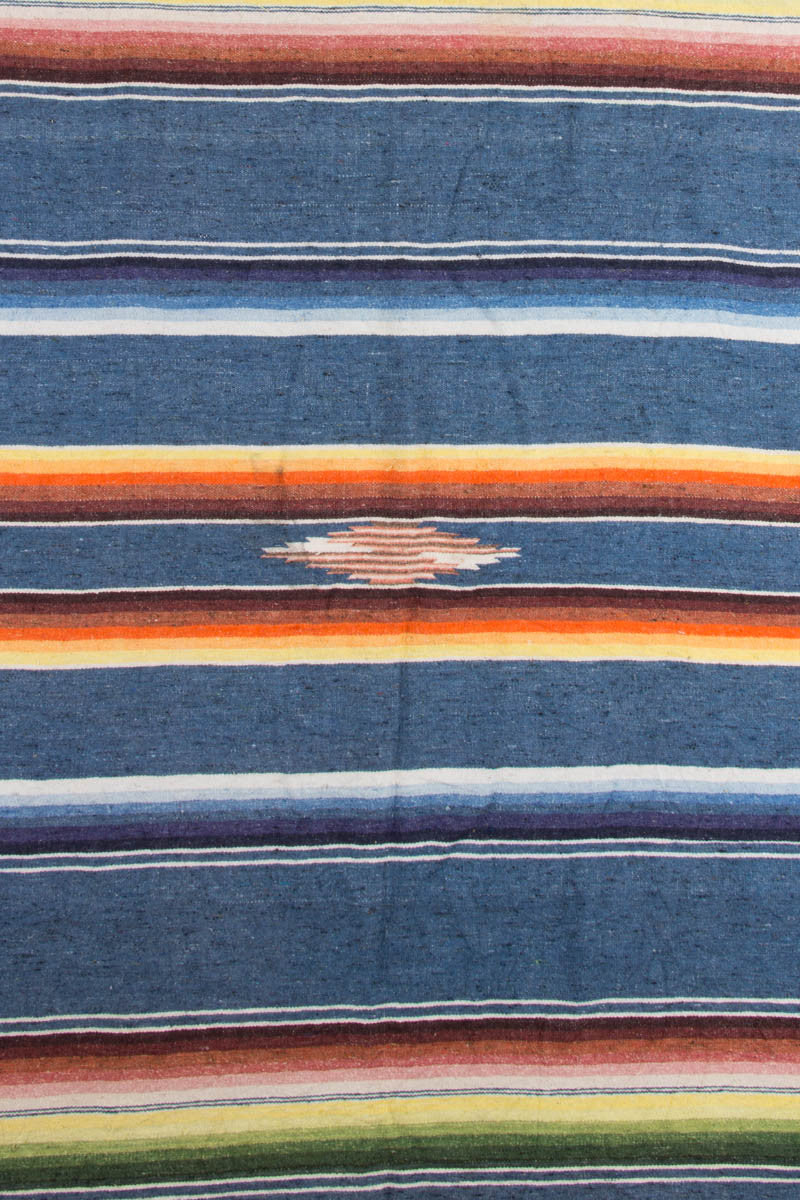 Blue Rainbow Vintage Blanket