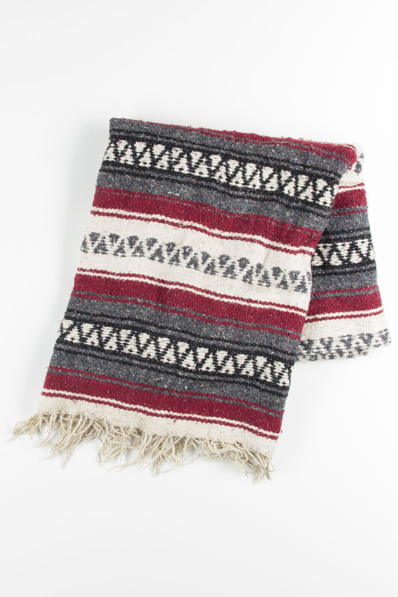 Burgundy Baja Blanket