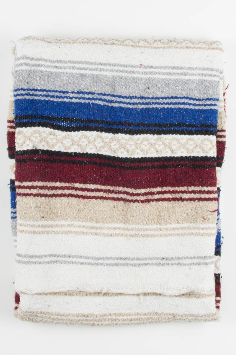 Burgundy & Blue Vintage Blanket