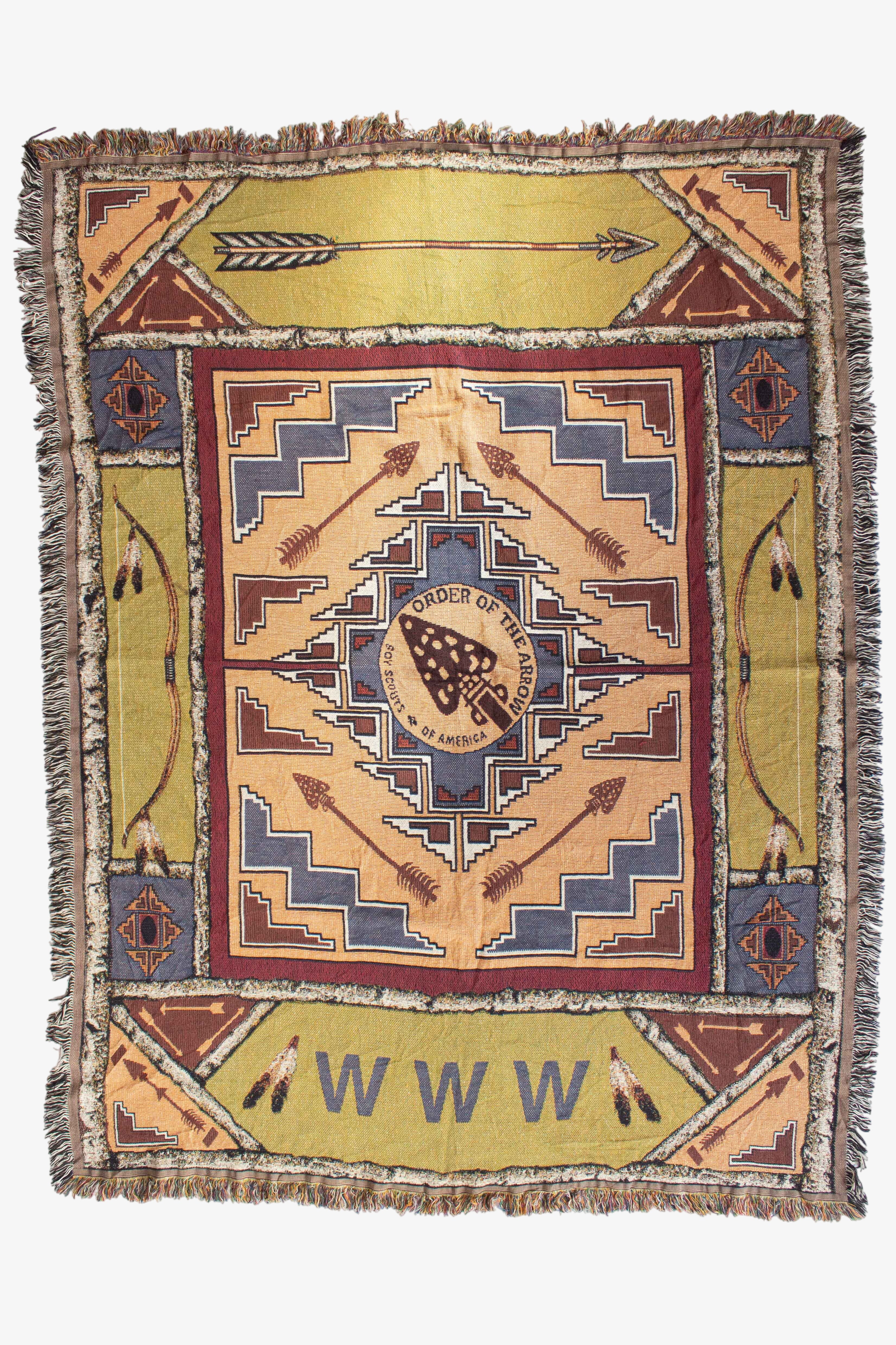 Vintage Boy Scouts Order Of The Arrow Blanket (1990s)