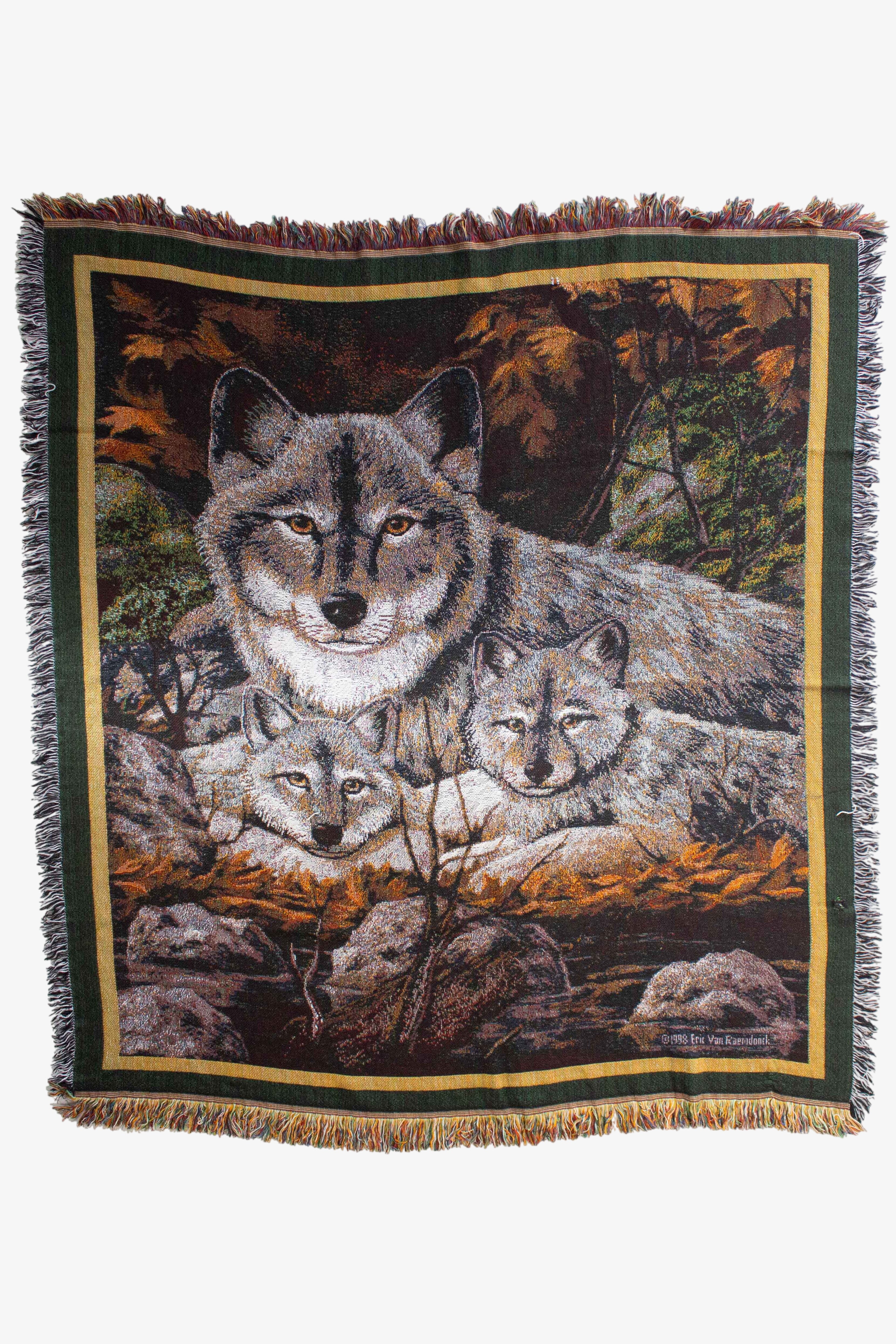 Vintage Wolf Family Blanket (1990s) – Ragstock