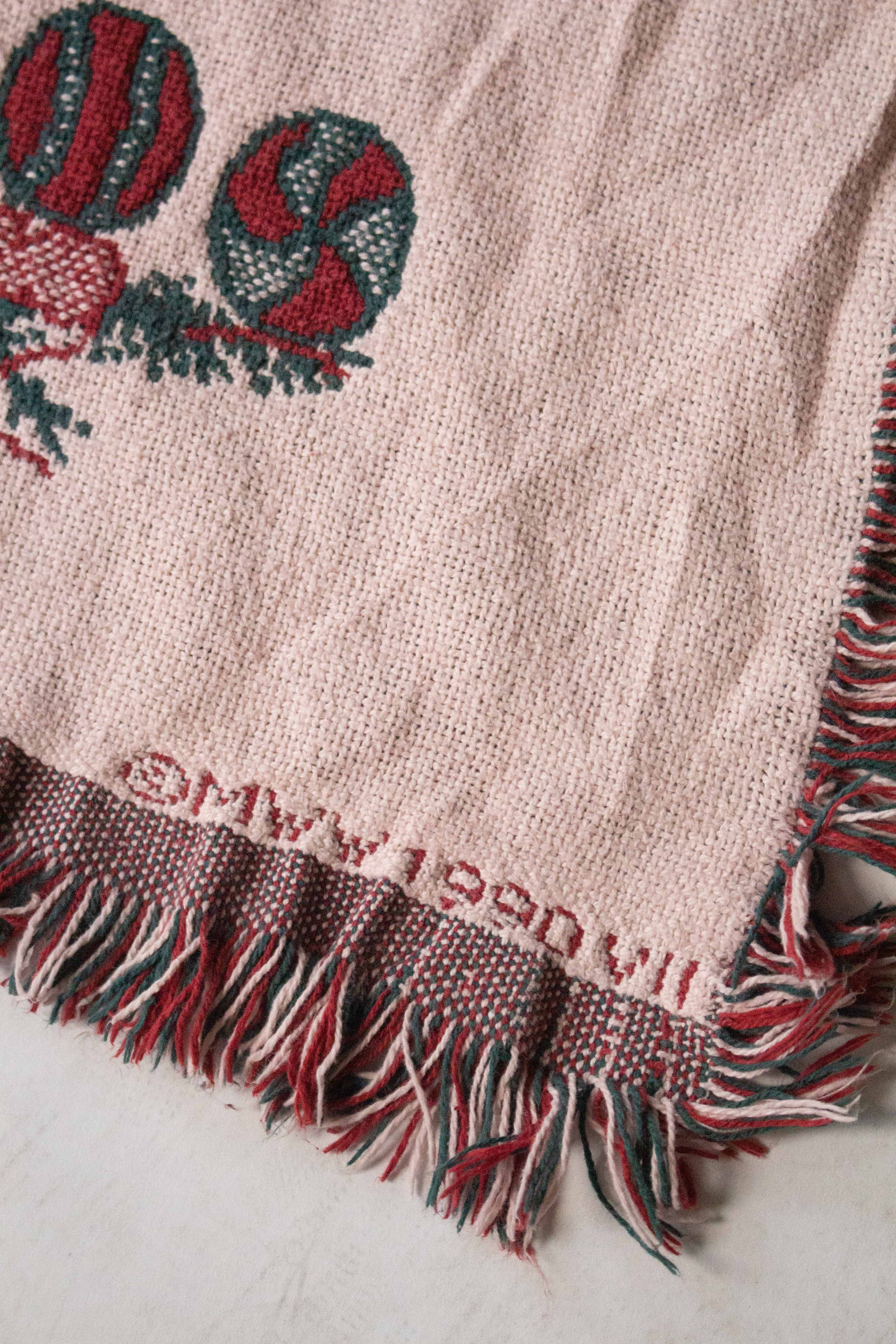 Vintage Twas The Night Before Christmas Blanket (1990s)