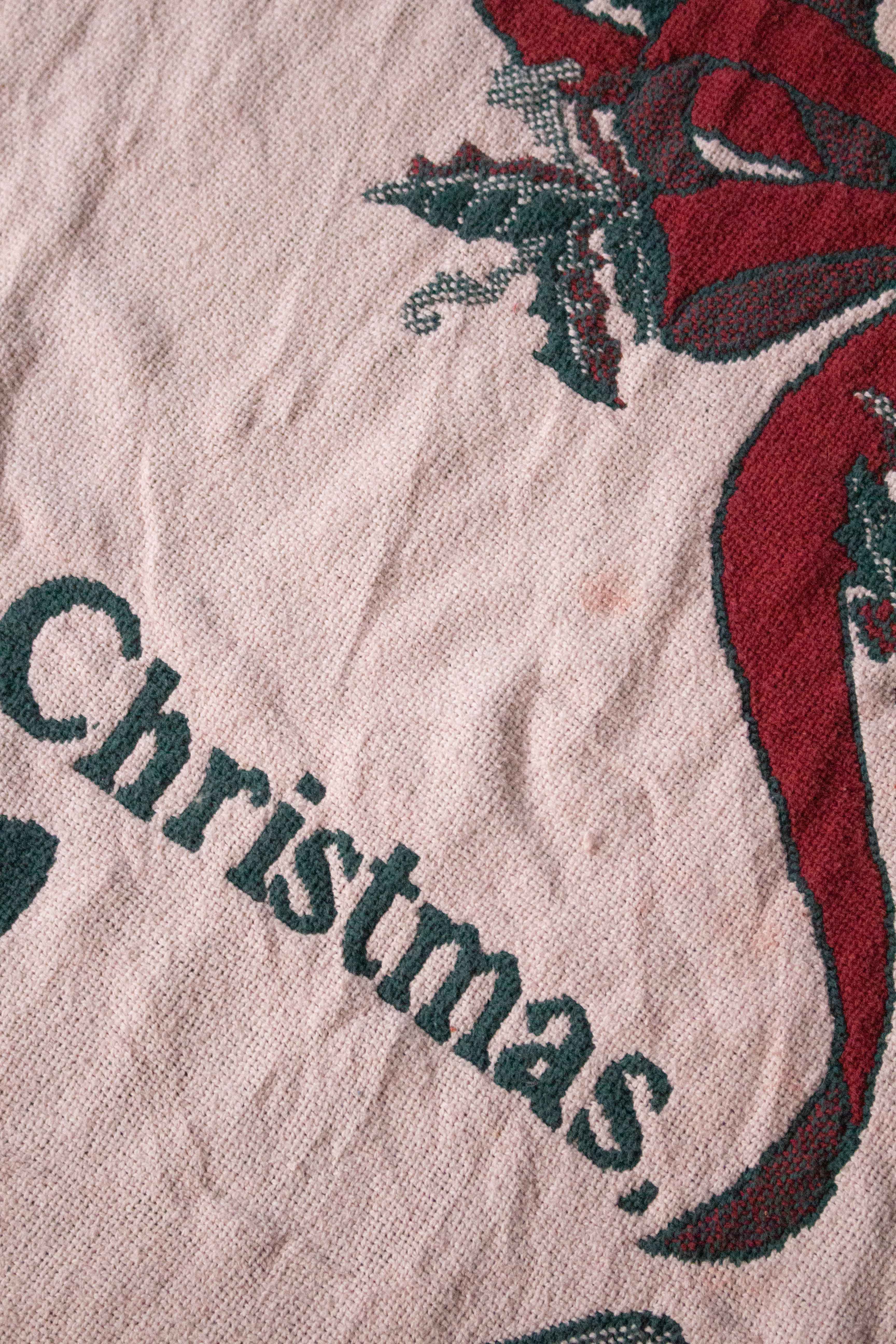 Vintage Twas The Night Before Christmas Blanket (1990s)