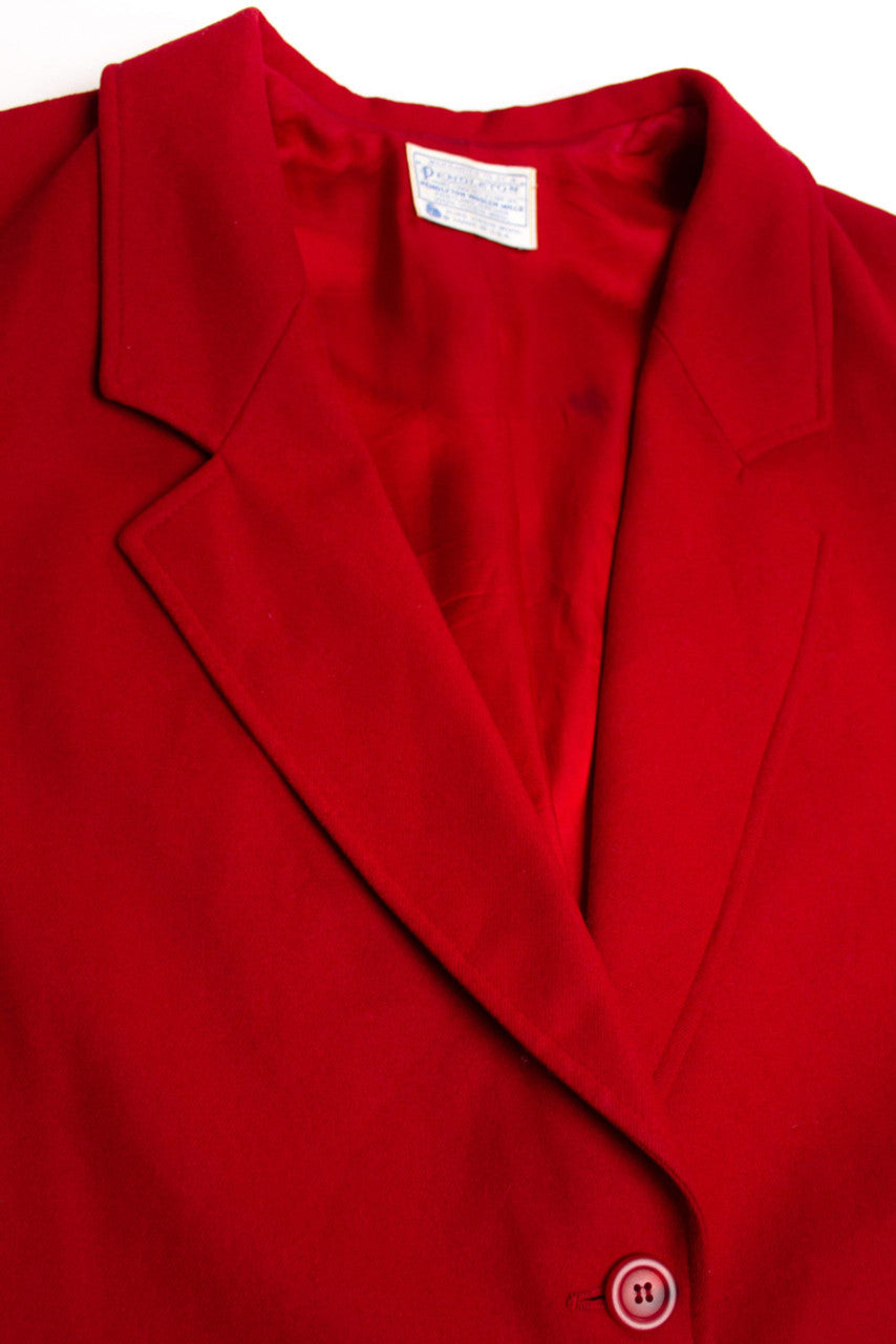 Vintage Red Wool Pendleton Blazer
