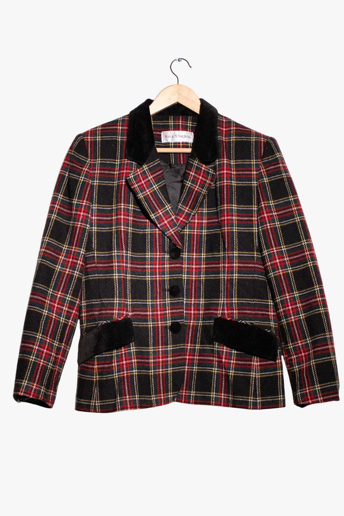 Vintage Red Plaid Norton McNaughton Blazer (1990s)