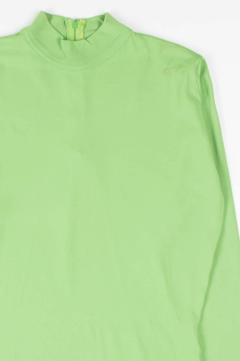 Avocado Green Mock Neck Top