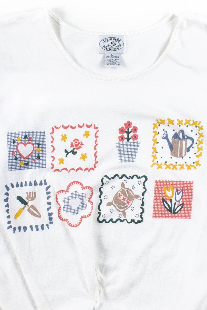 Gardening Tie Waist Tee Top