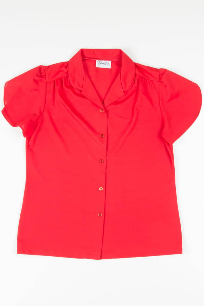 Red Tulip Sleeve Blouse