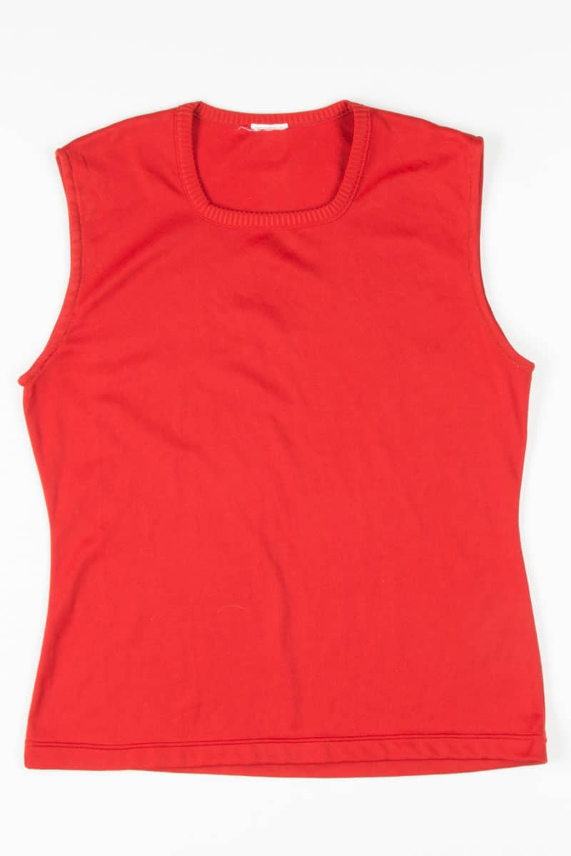Red Sleeveless Top