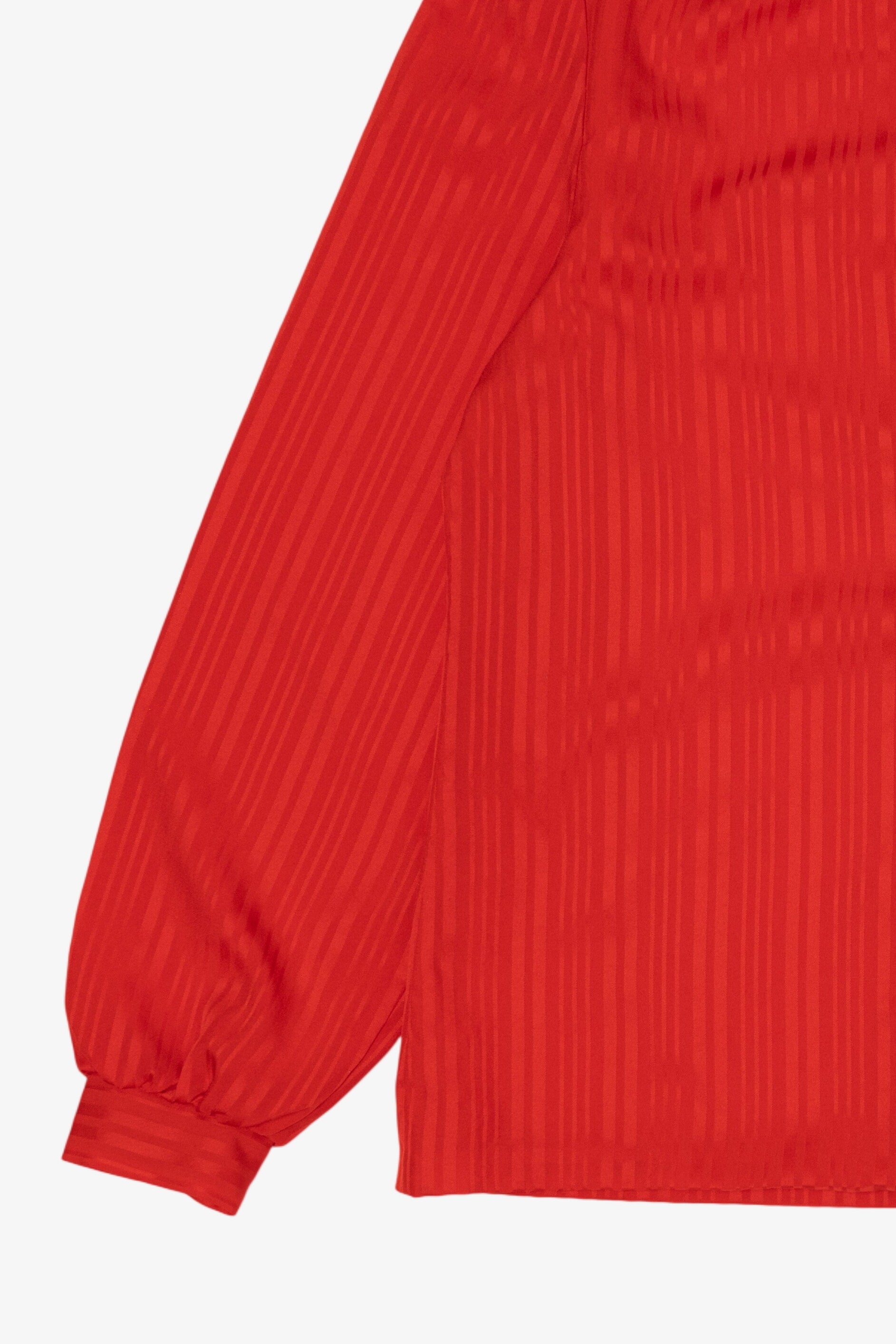 Vintage Red Ship'n Shore Ruffle Button Up Blouse (1980s)
