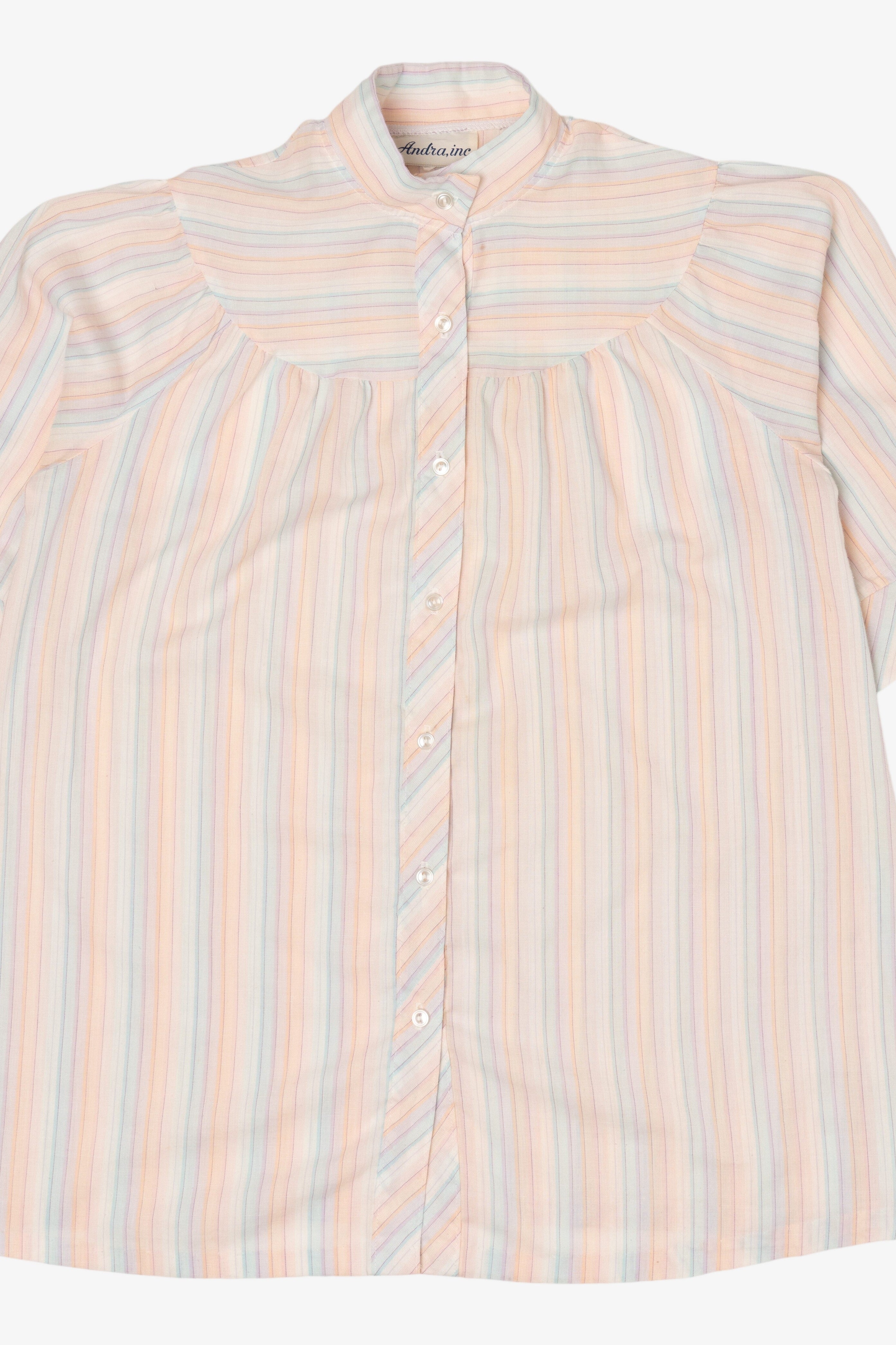 Vintage Andra, Inc Striped Button Up Blouse (1990s)