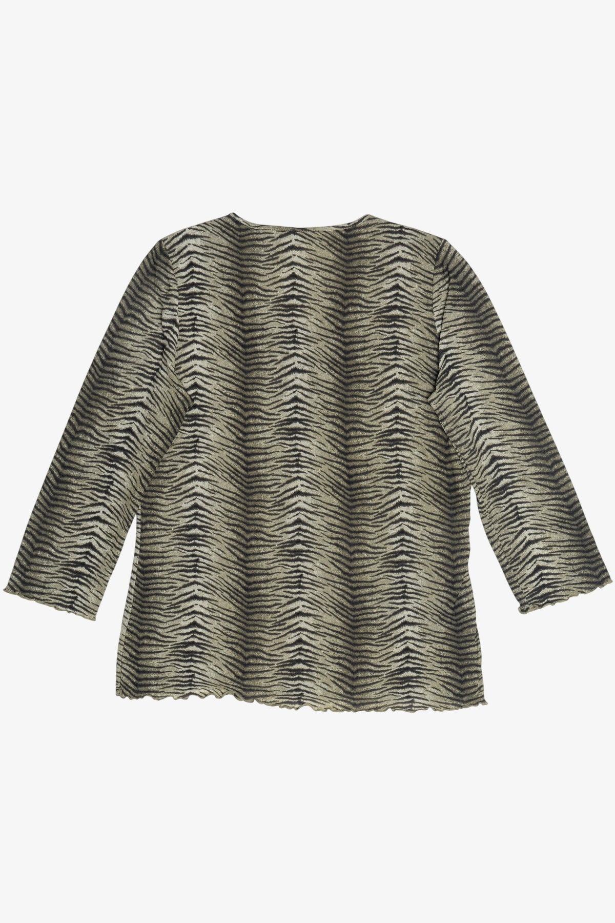 Vintage Liz Claiborne Zebra Mesh Quarter Sleeve Top (2000s)