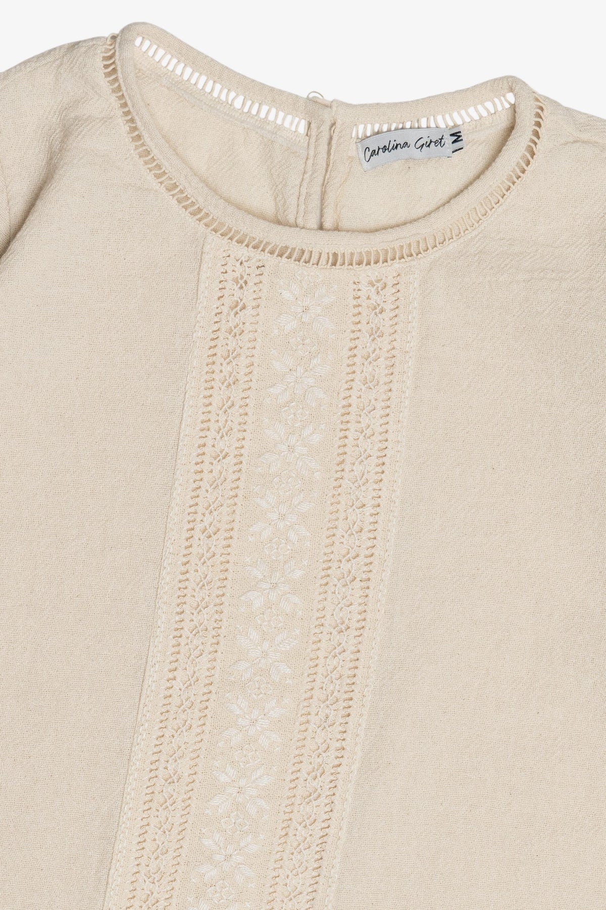 Carolina Giret Lace Detail 3/4 Sleeve Top (2010s)