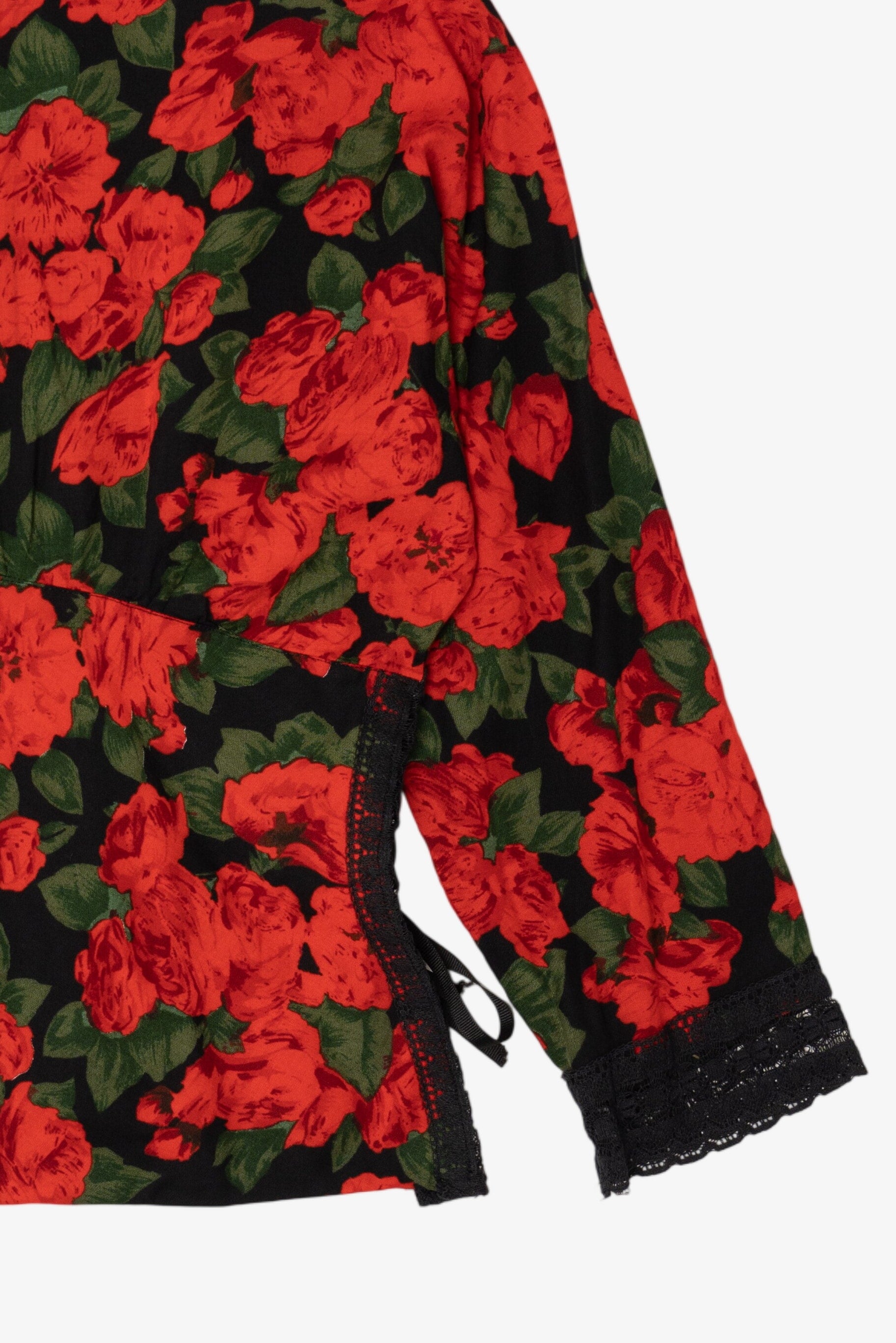Vintage Red Roses Blouse (1990s)