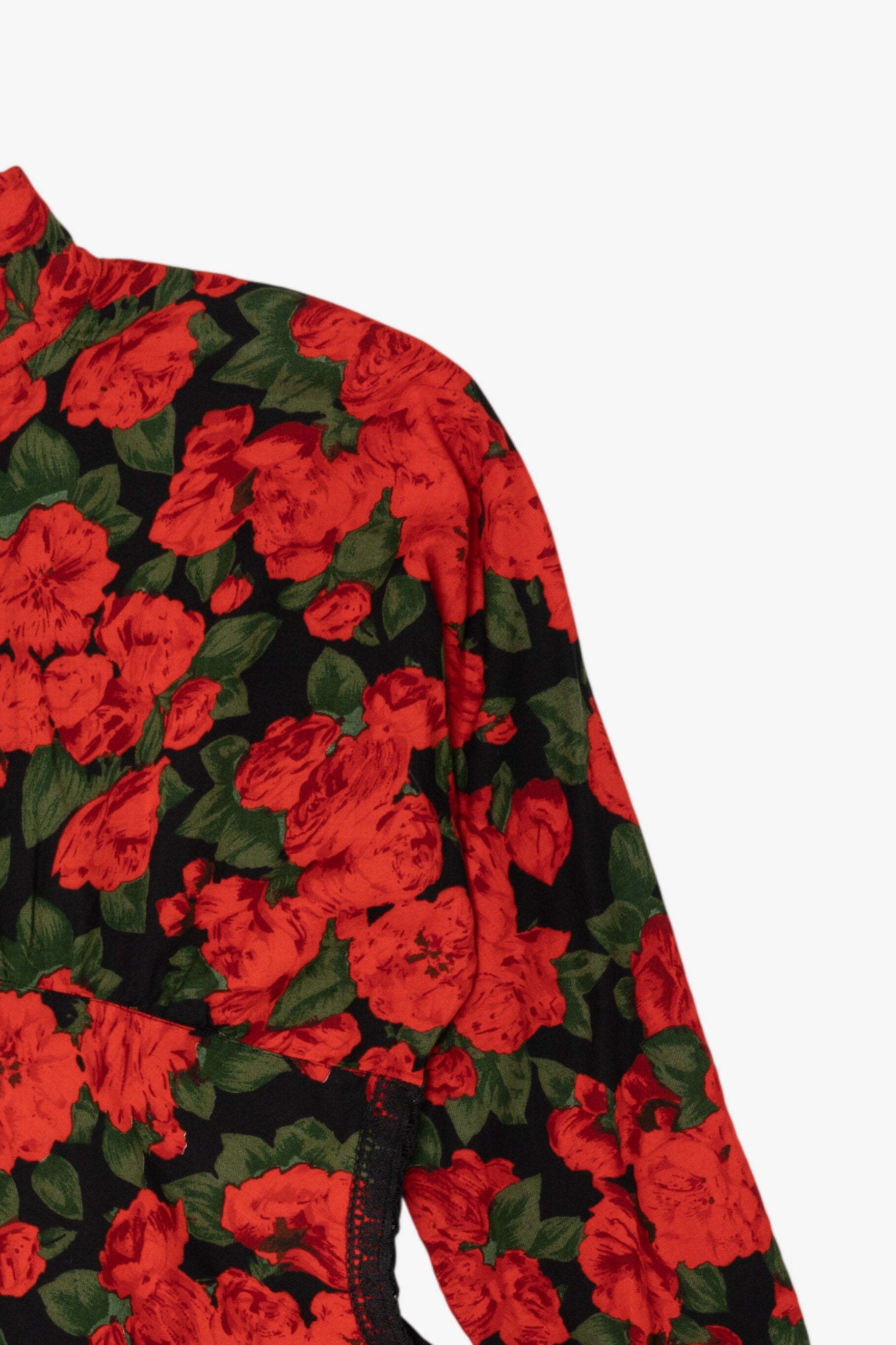 Vintage Red Roses Blouse (1990s)