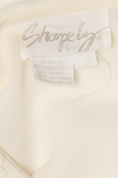Vintage Ivory Floral Shapely Blouse (1980s)