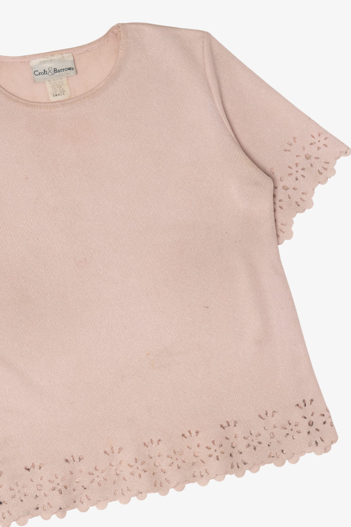 Vintage Light Pink Croft & Barrow Top (1990s)