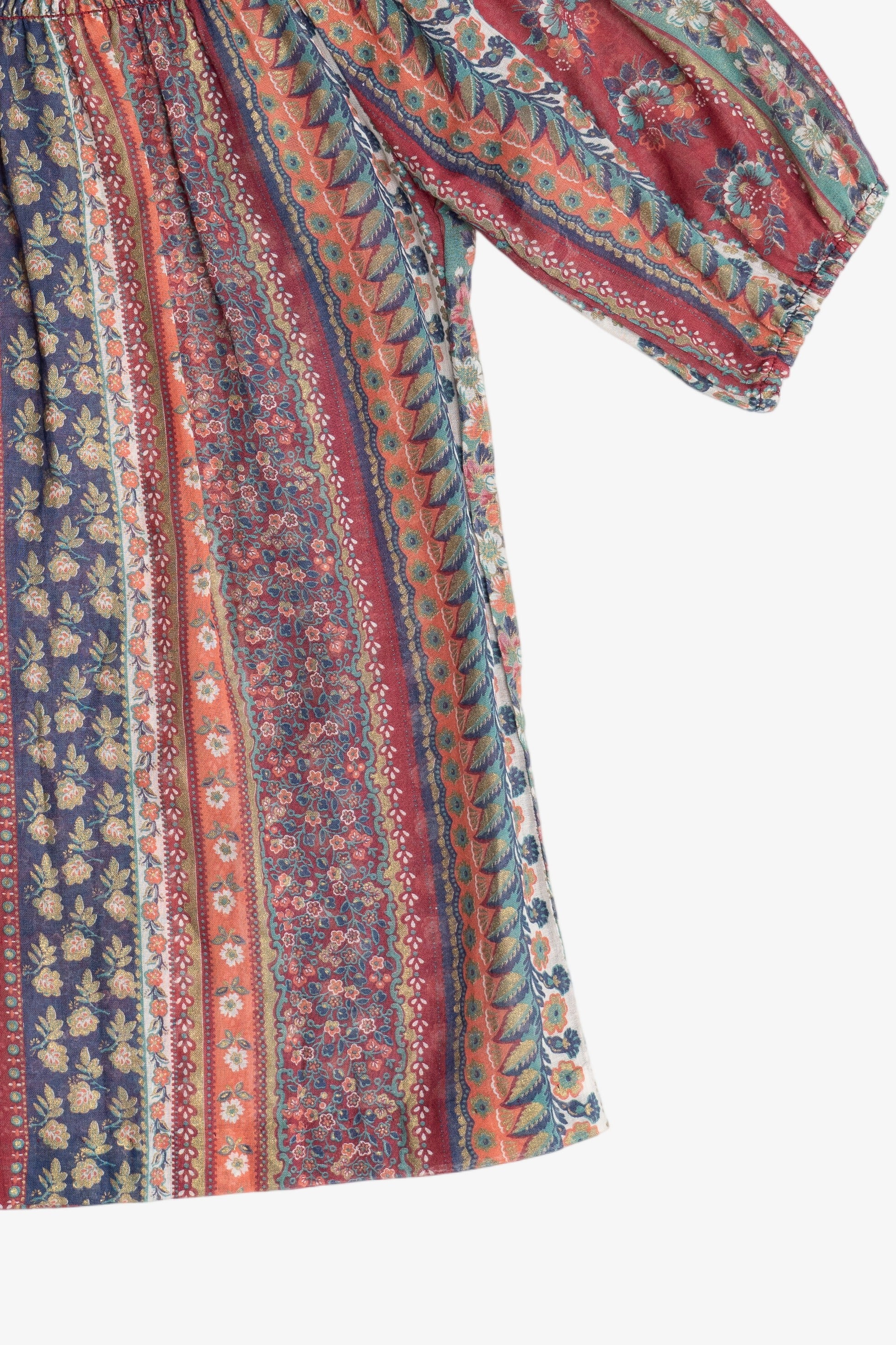 Prairie Puff Sleeve Semi-Sheer Top (1980s)