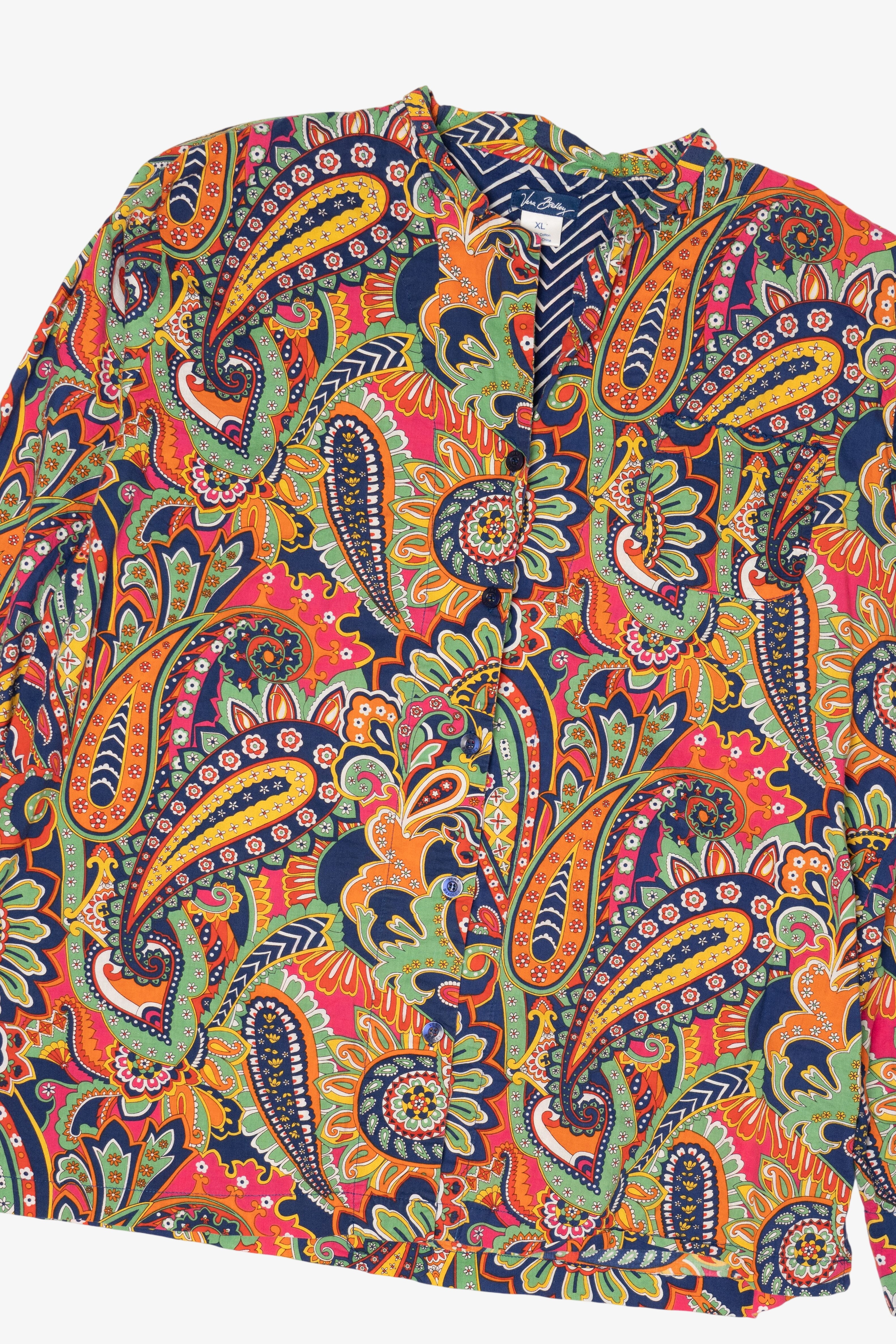Vera Bradley Paisley Abstract Button Up Shirt (2010s)
