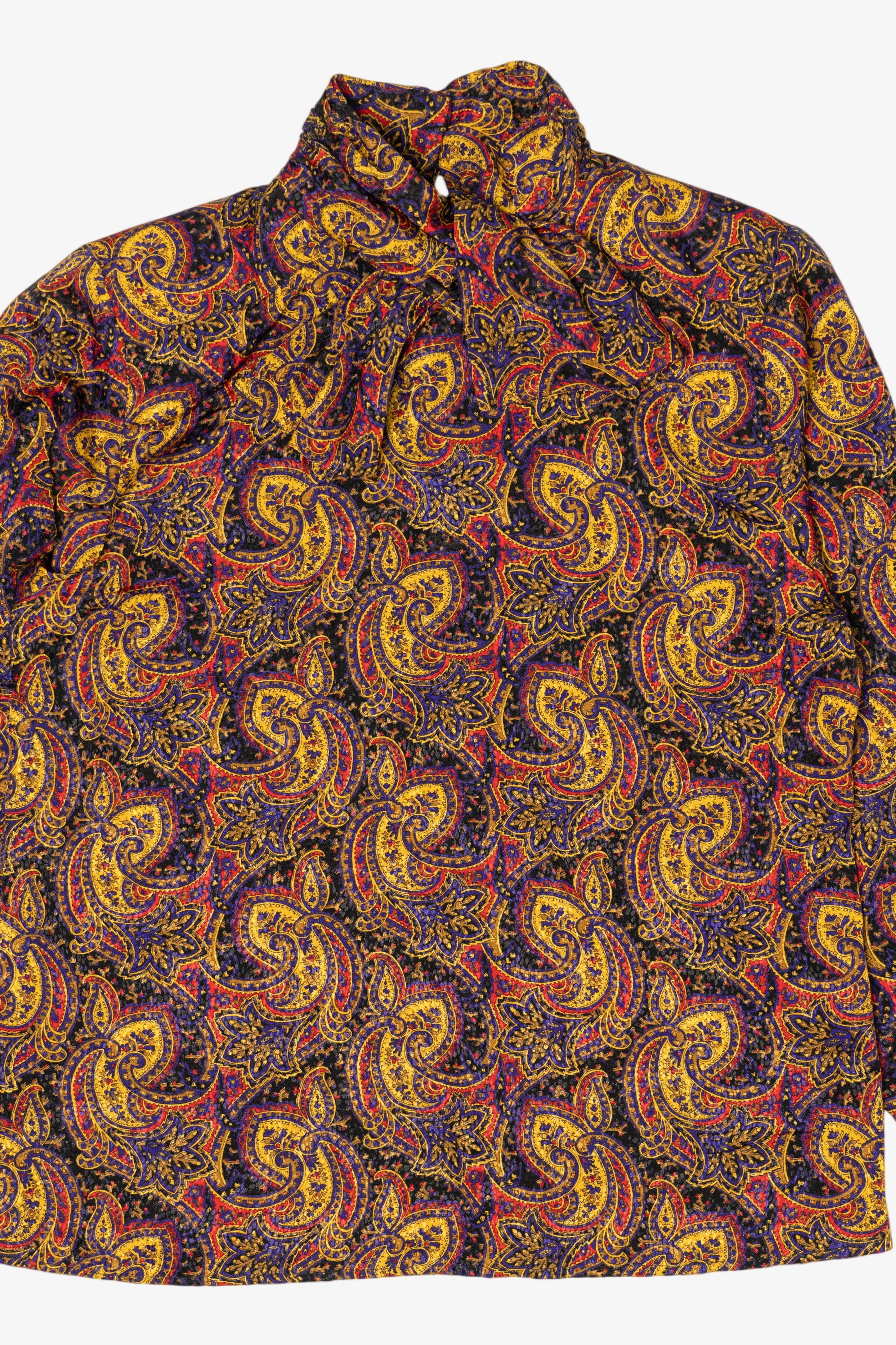 Vintage Worthington Paisley Pattern Blouse (1980s)