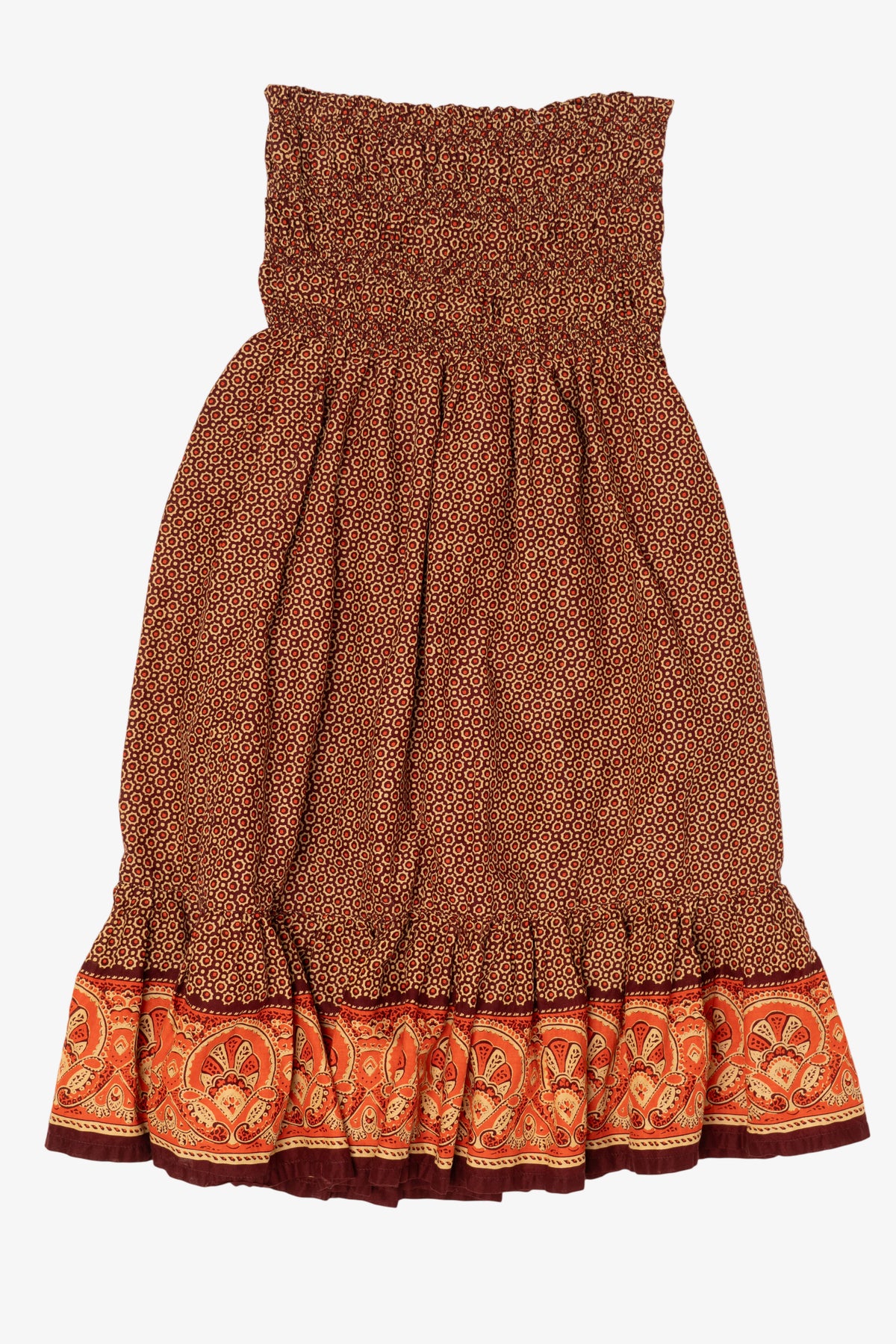 Vintage Mahogany Moda Int'l Tiered Ruffled Skirt (2000s)