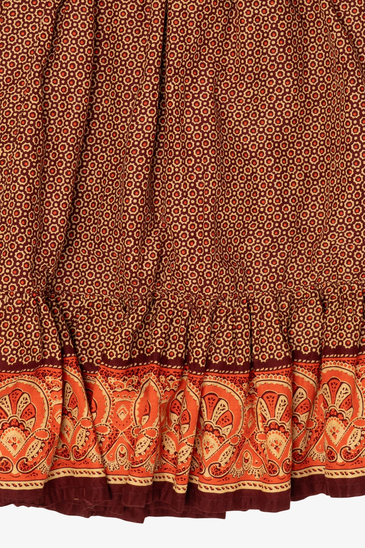 Vintage Mahogany Moda Int'l Tiered Ruffled Skirt (2000s)
