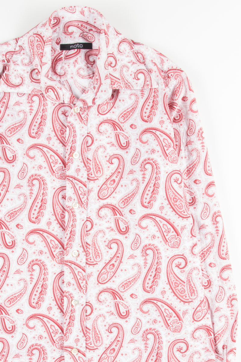 Pink Paisley Button Up Shirt