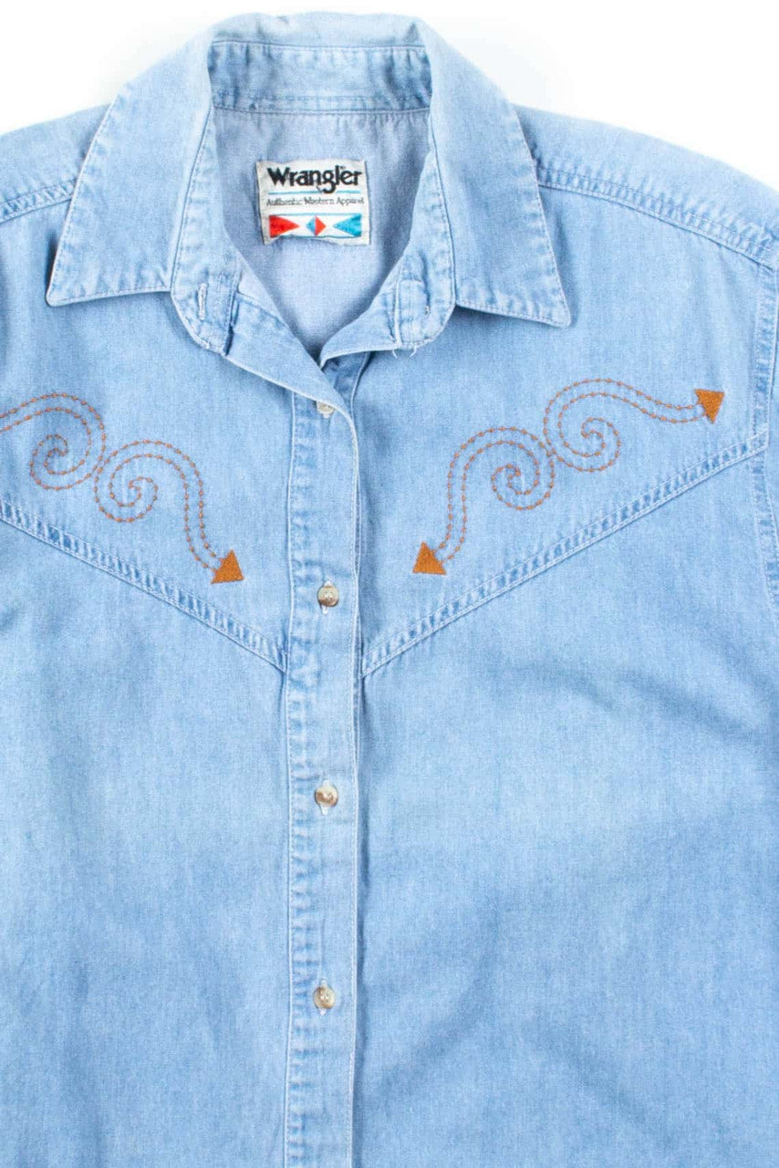 Wrangler Western Denim Button Up Shirt