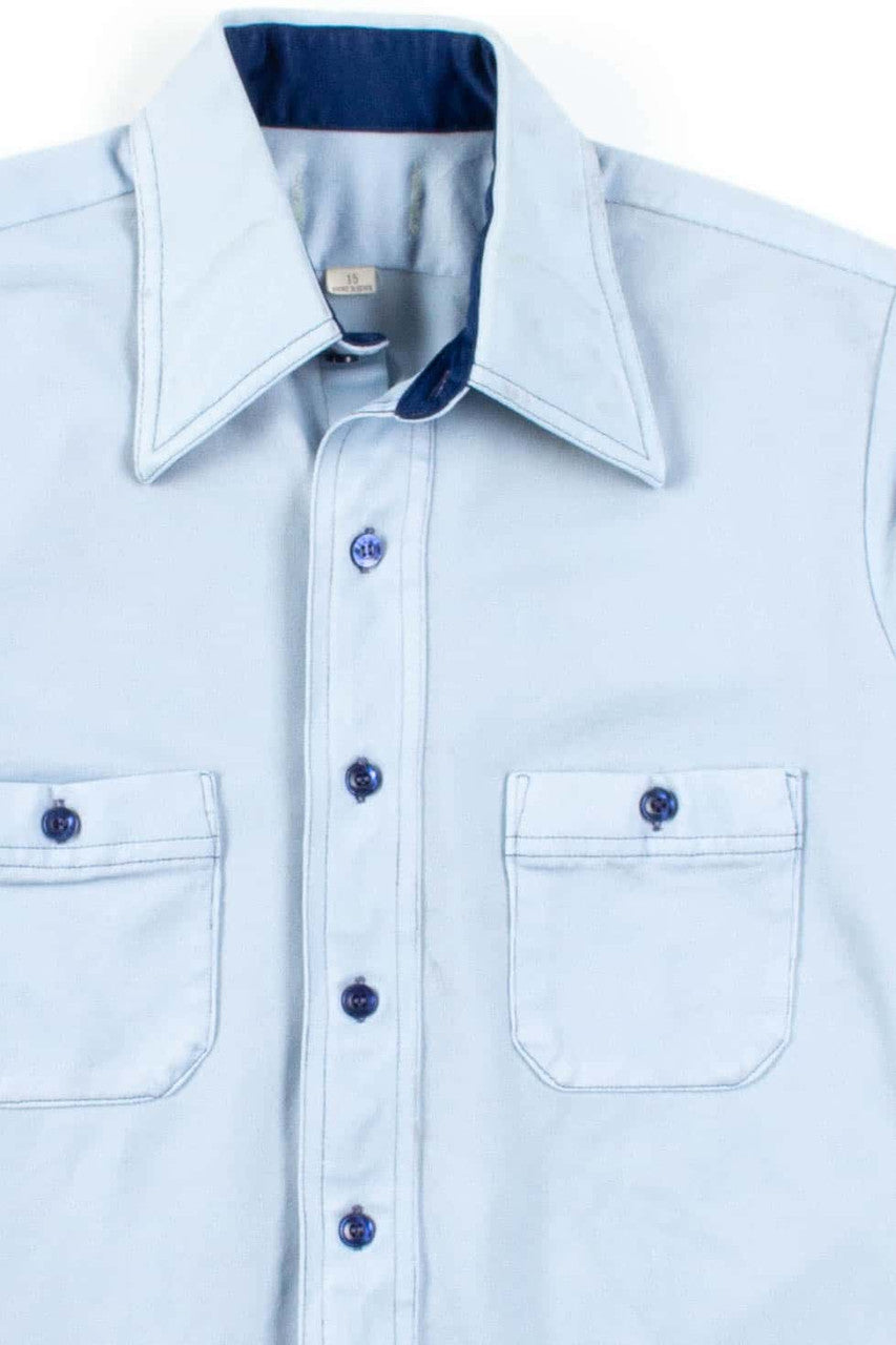 Vintage Blue Button Up Shirt