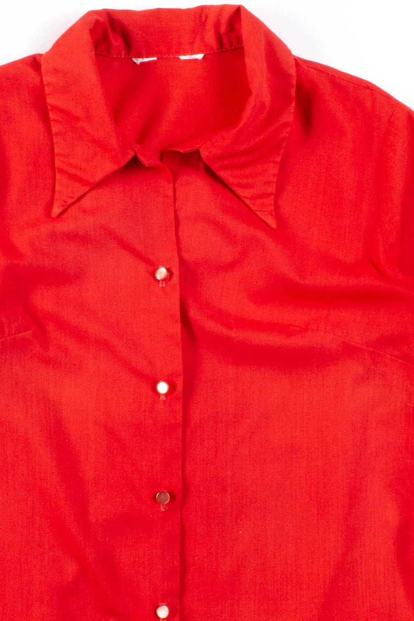 Red Vintage Button Up Shirt